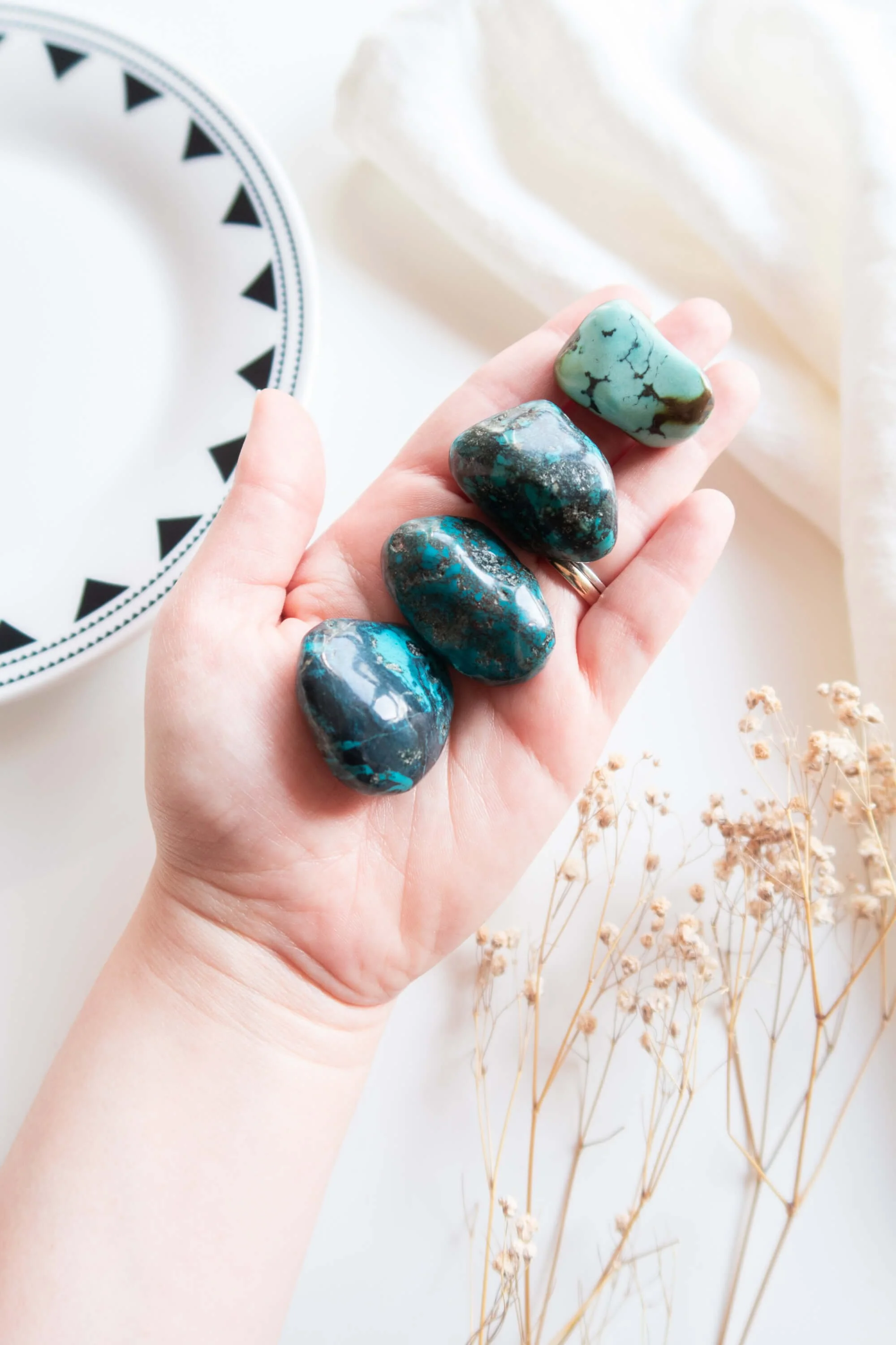 Pietra burattata di Turchese naturale