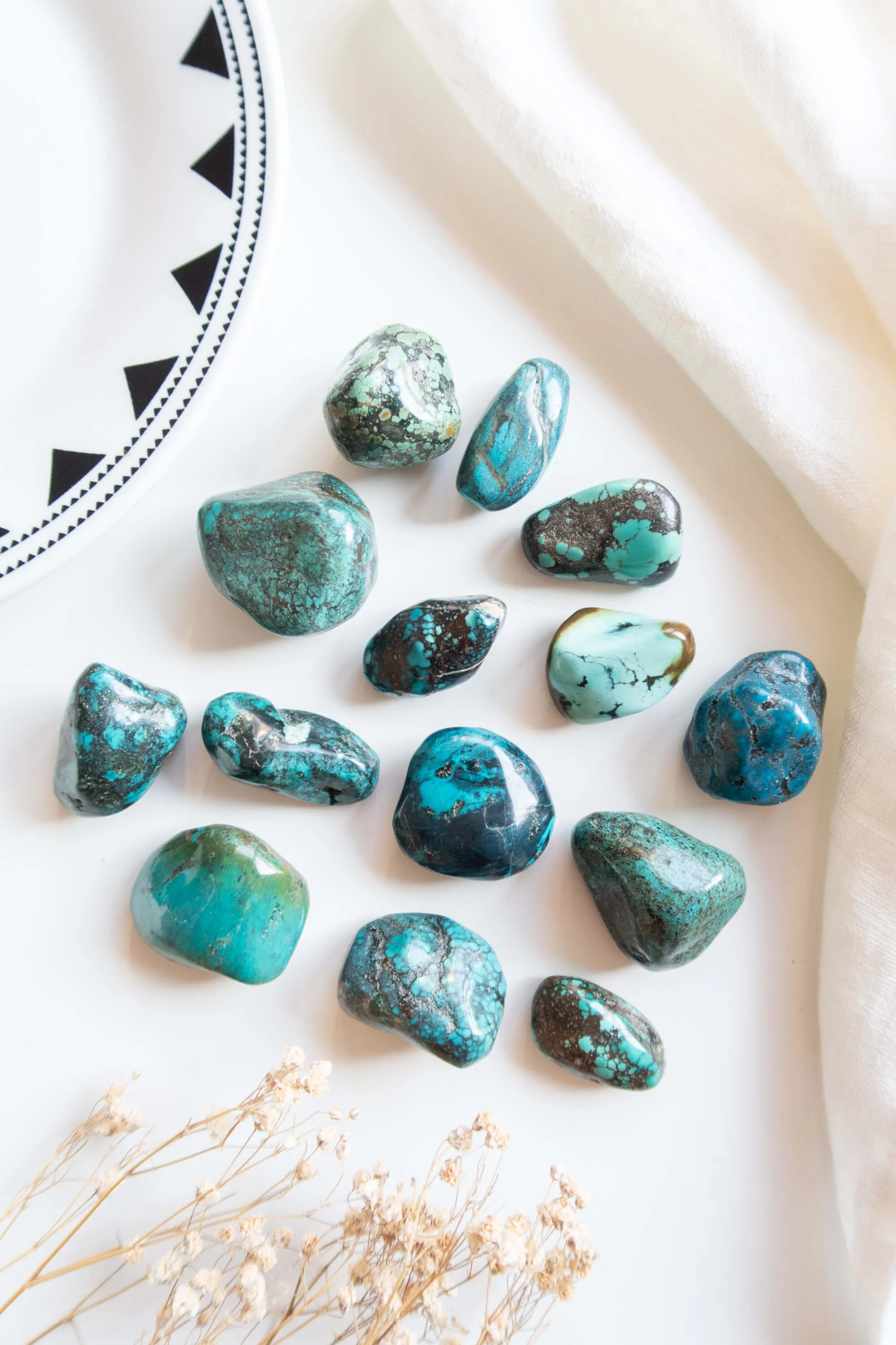 Pietra burattata di Turchese naturale