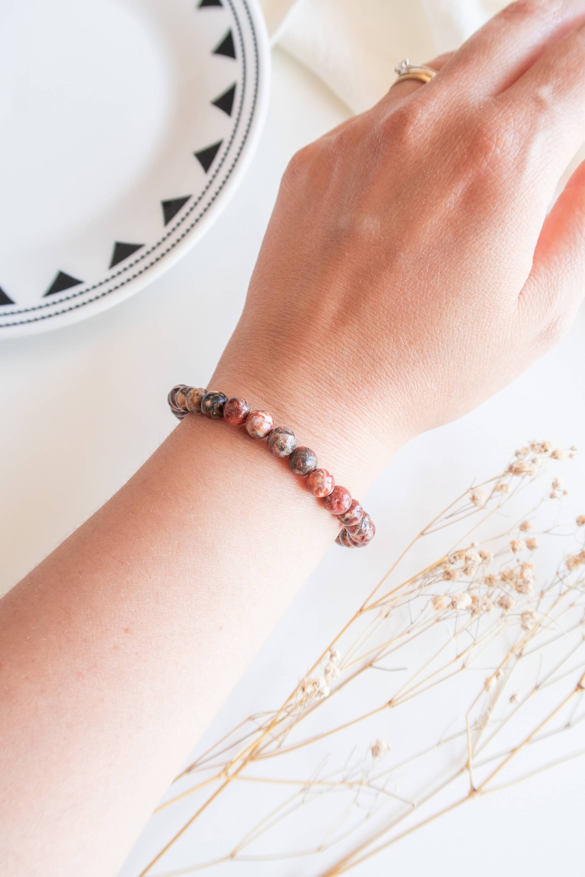Bracciale in Diaspro Leopardo