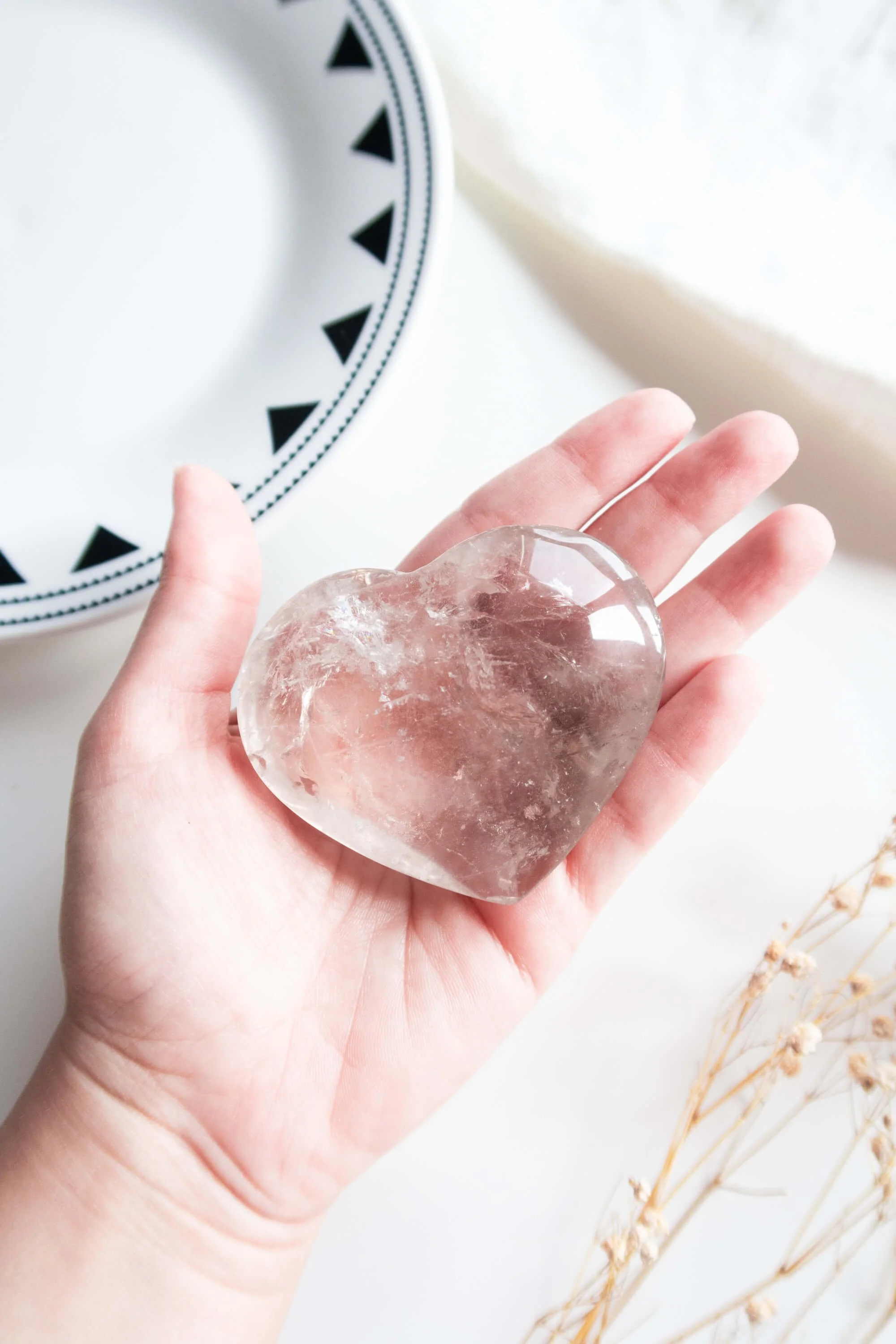 Cuore di Quarzo Fumè
