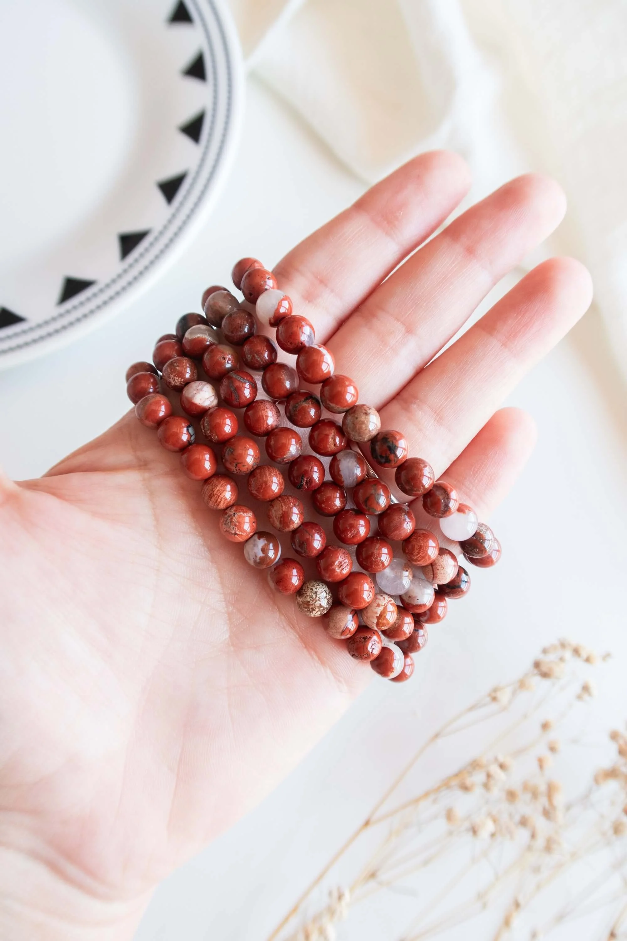 Bracciale in Diaspro Rosso
