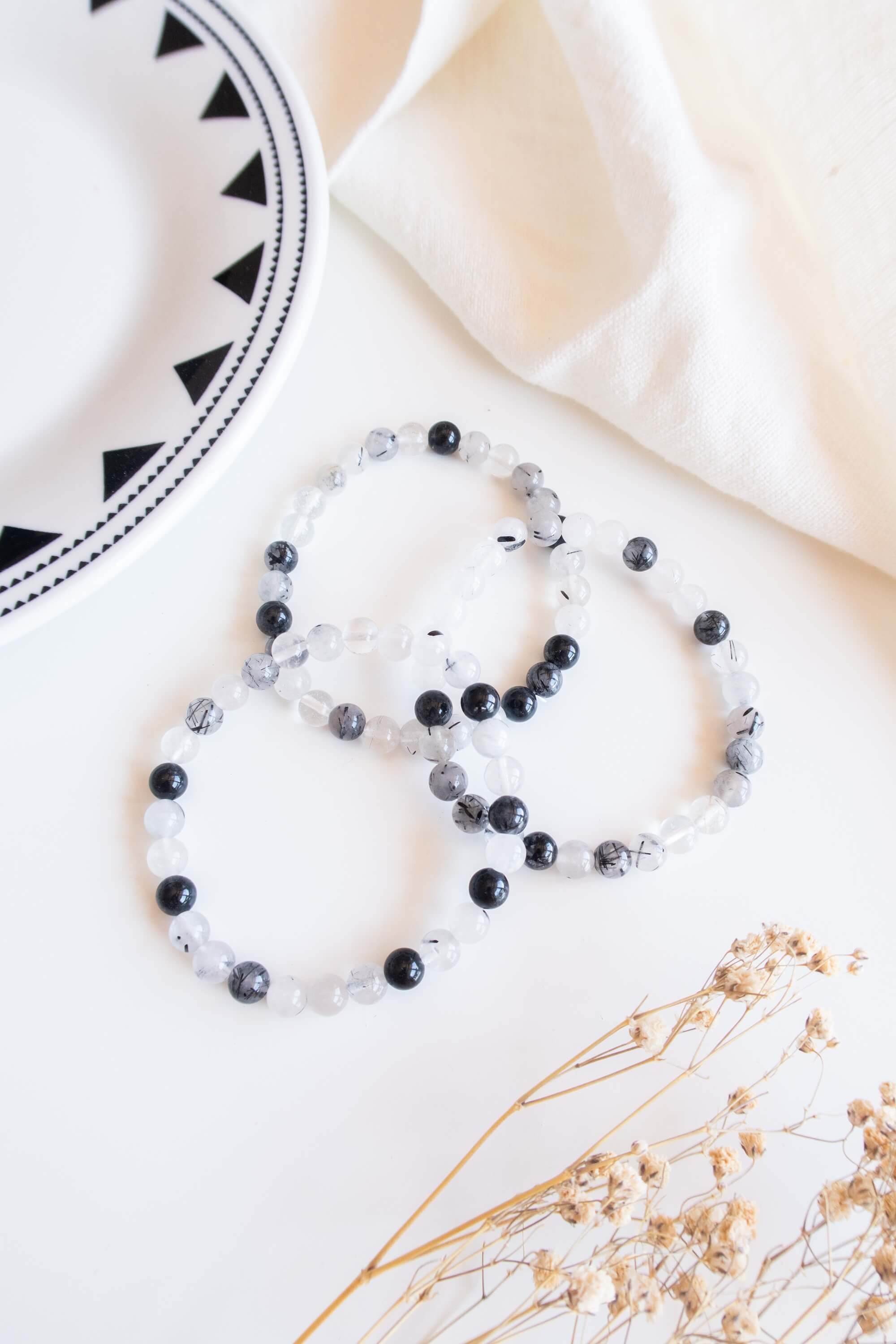 Bracciale in Quarzo Tormalinato