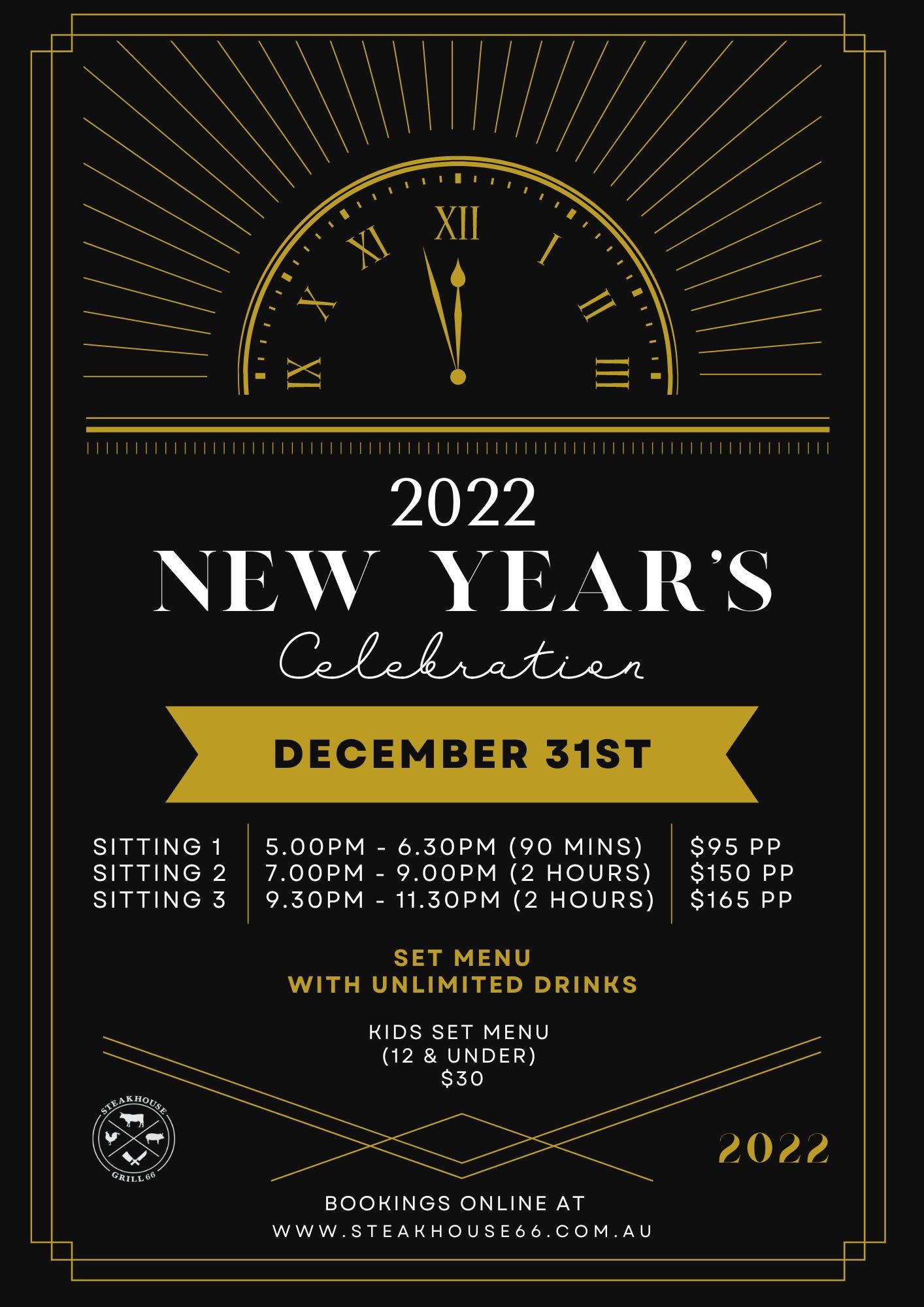 New Years — Steakhouse Grill 66