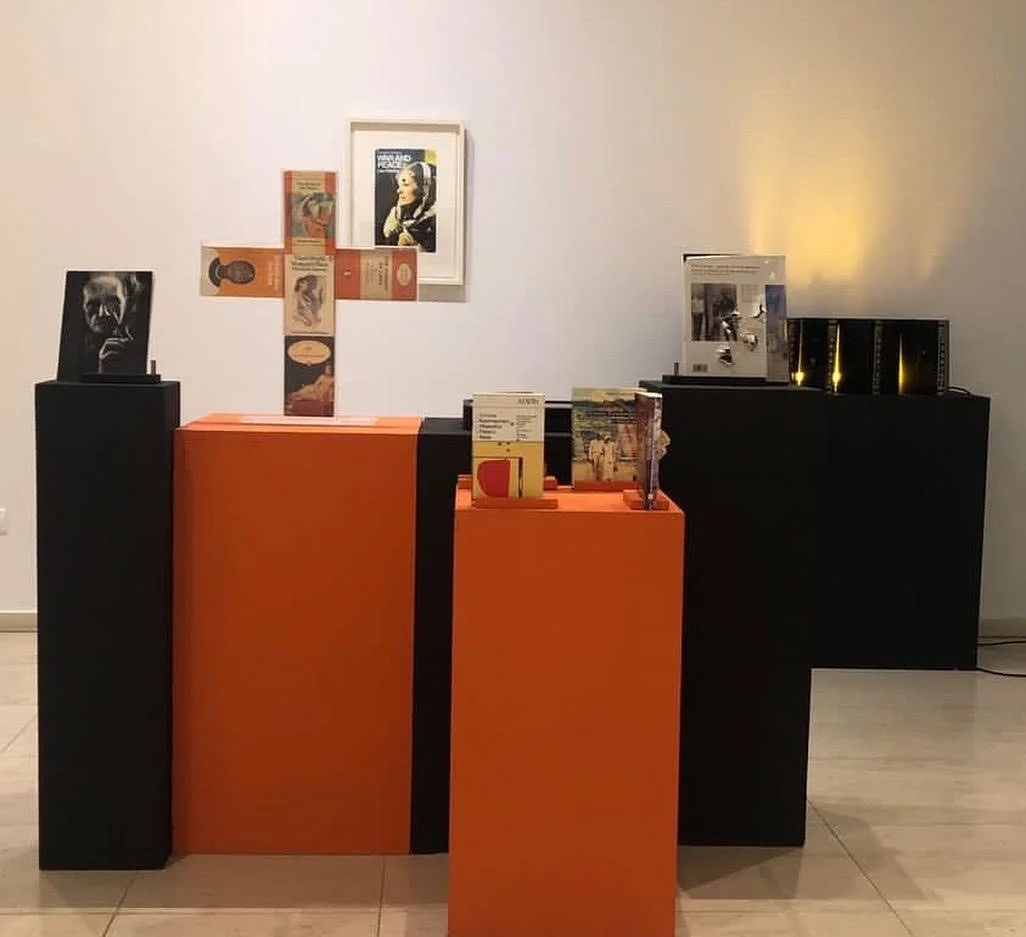 Wounded Books installation at Women's Matter exhibition Municipal Gallery of Athens curated by Bia Papadopoulou & Christoforos Marinos 2024