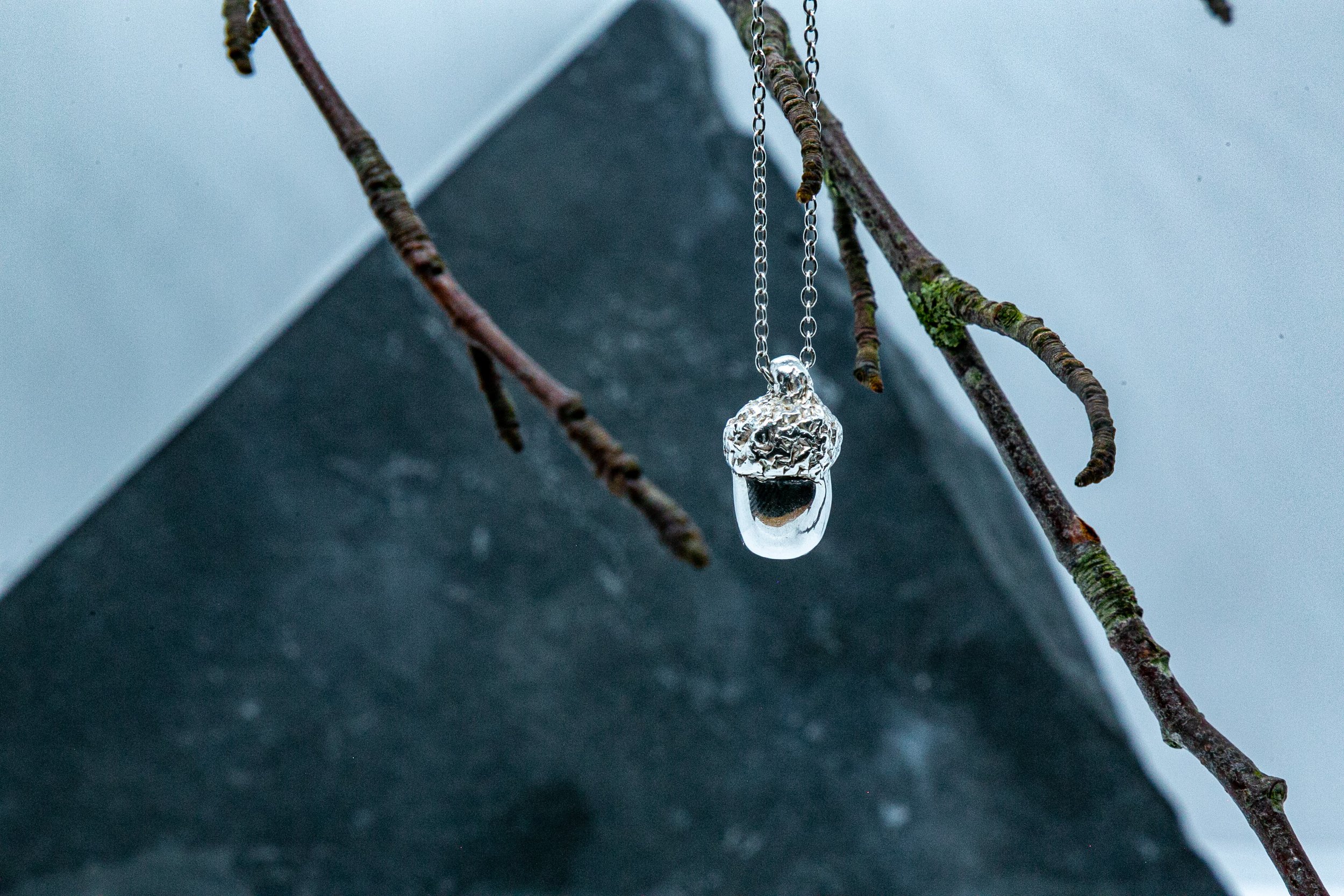 Silver Acorn Pendant