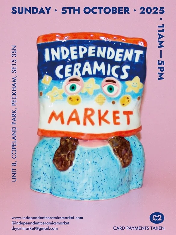 This Sunday we&rsquo;re back at @independentceramicsmarket with our pasta bowls, plates, keyrings and bag charms!! See you thereeeee 🫶🏻🩷💫

📅 11 am - 5 pm, Sunday 5th October 
📍 @copelandparkse, Peckham 

#carbclub #ceramics #ceramicsmarket #pec