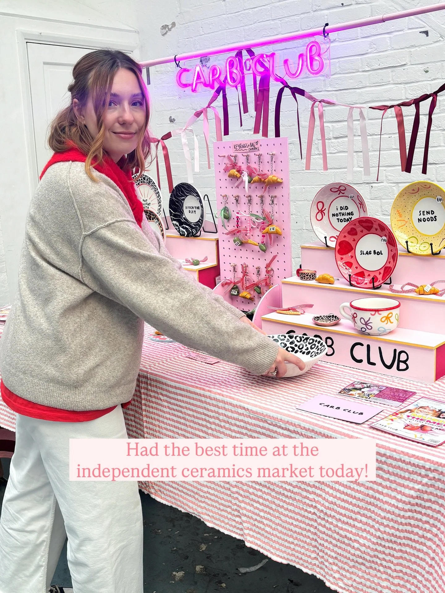 Had the best day at @independentceramicsmarket! It was so lovely to see so many of you, especially those that have followed us since the beginning 🩷✨🫶🏻 

#carbclub #ceramics #independentceramicsmarket #peckham #shopsmall #ceramics