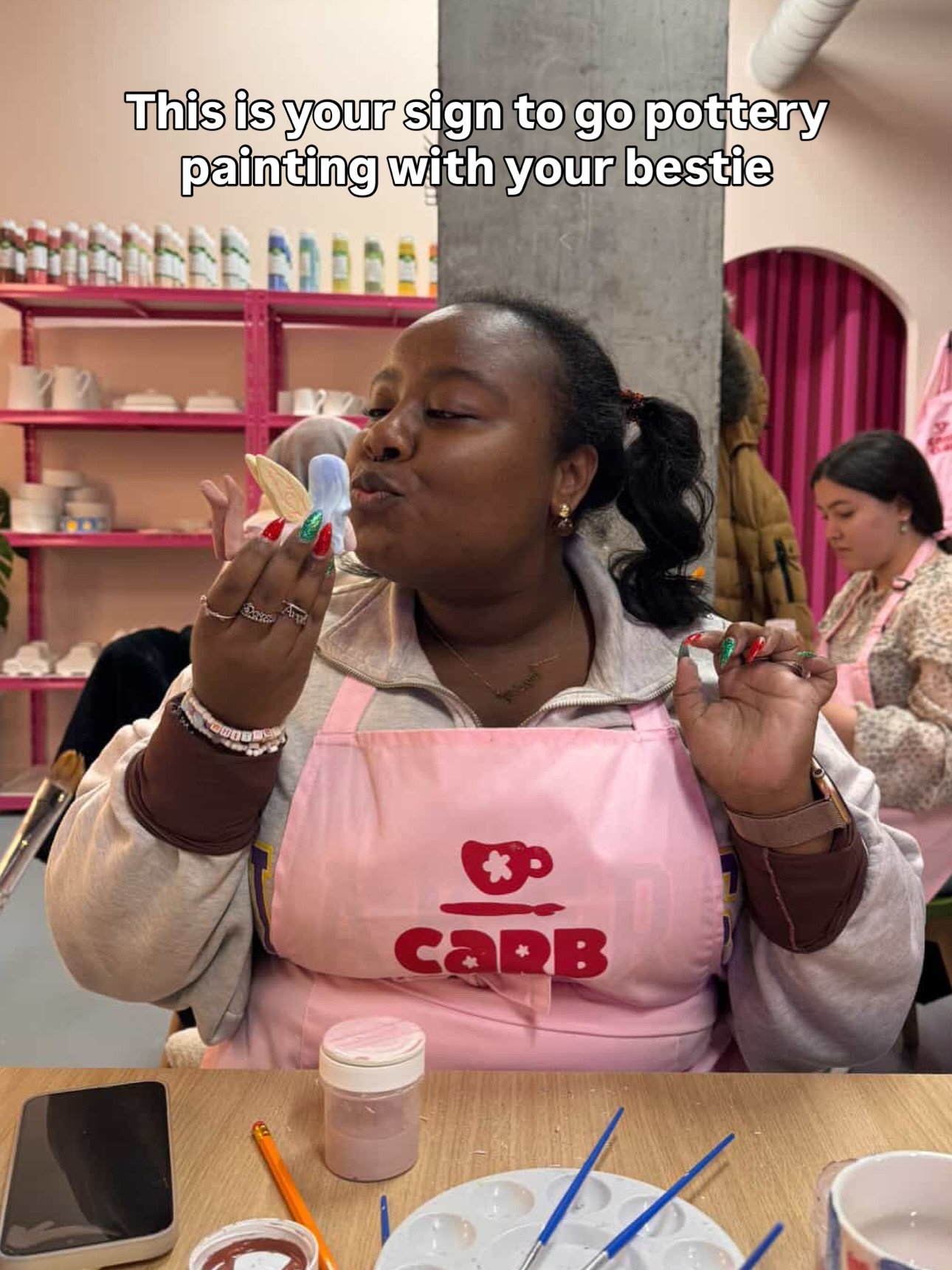 Save this for your next bestie day out 🧚 

Prices start from &pound;16, book online or walk in! 

📍Carb Club Ceramics, London Fields, E8 3SE

#carbclub #potterypaintng #potterypaintinglondon #eastlondon #potterypaintingcafe 

📸 @whitterbugsie