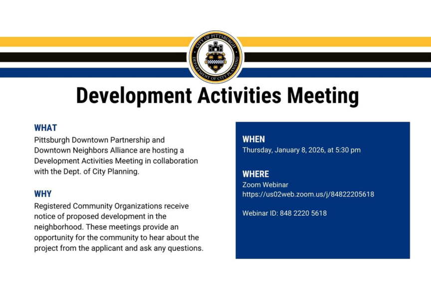 Join the Downtown Development Activities Meeting