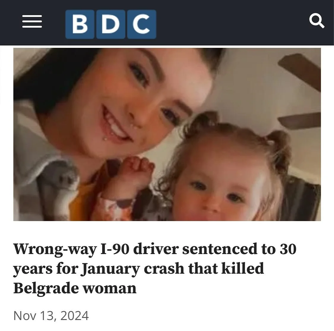 Earlier this week justice was served for the family of Laysa Grewell, the victim of a horrible collision with a wrong-way driver earlier this year.  My Chief of Special Crimes, Shannon Foley, was lead prosecutor in the case. Ms. Foley argued for and 
