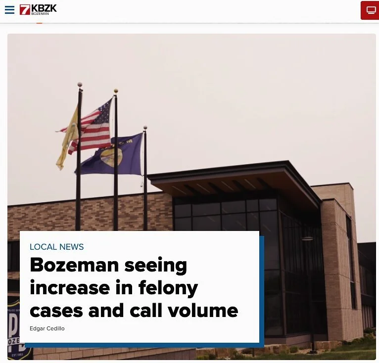 The Gallatin County Attorney&rsquo;s Office is responsible for all felony prosecutions in the County, Bozeman included. 

While Bozeman and the County have nearly doubled in size the past 20 years, the number of prosecutors in my office has remained 