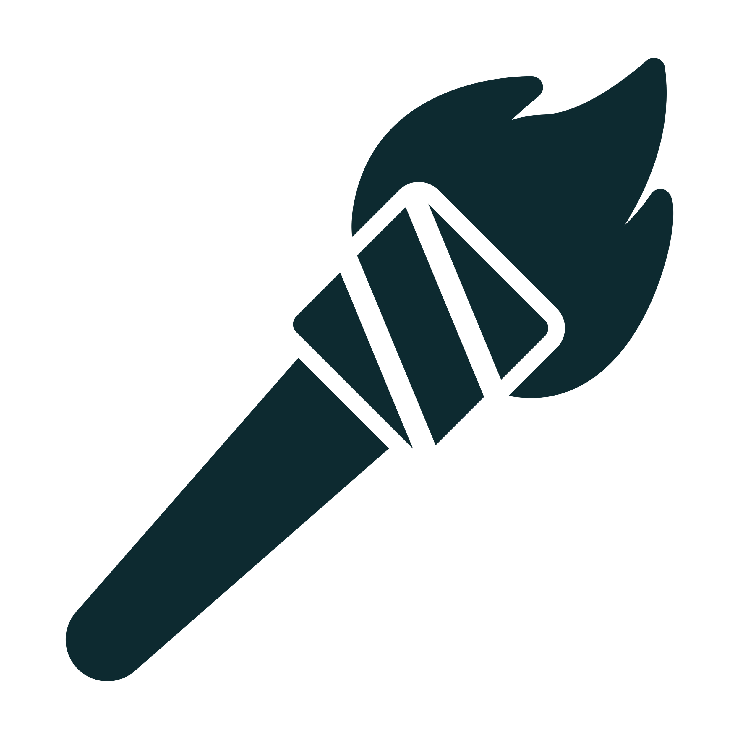 short lit torch