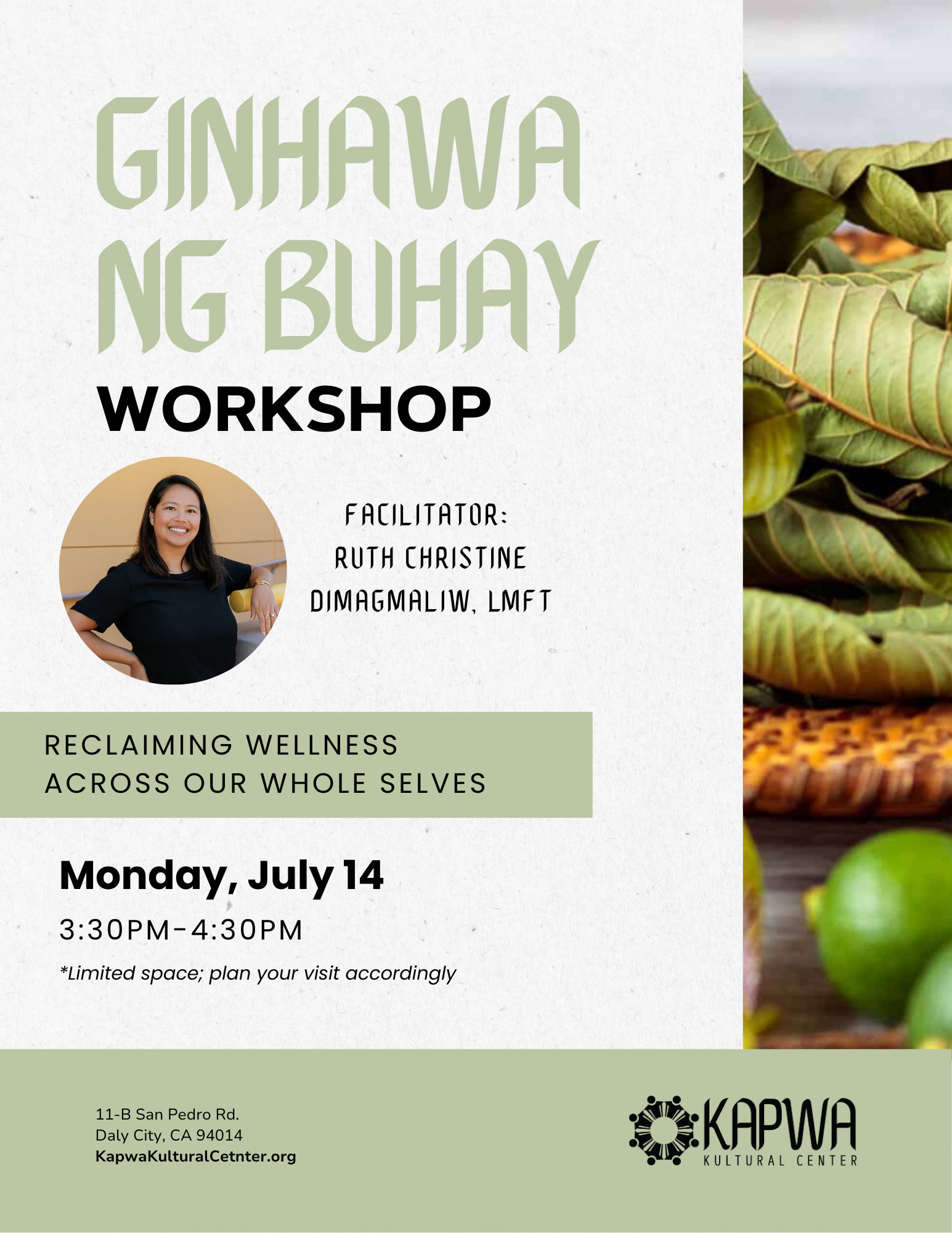 Ginhawa ng Buhay: Reclaiming Wellness Across Our Whole Selves Virtual Wokshop