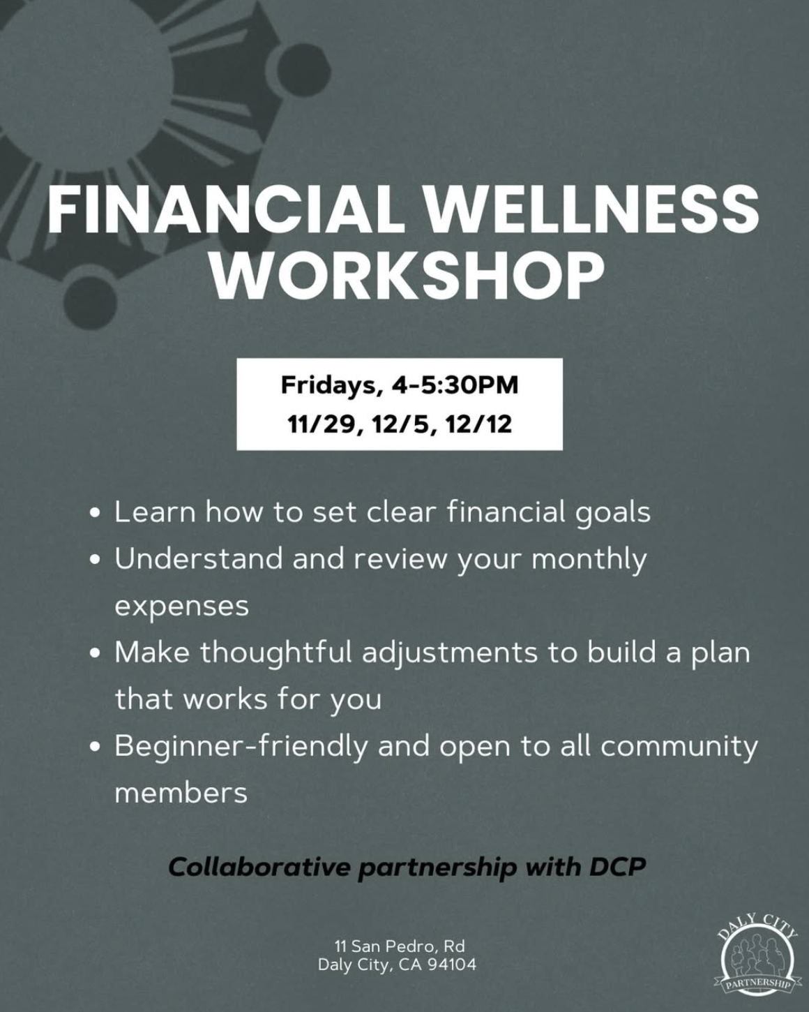 12/5 Financial Wellness Workshop 