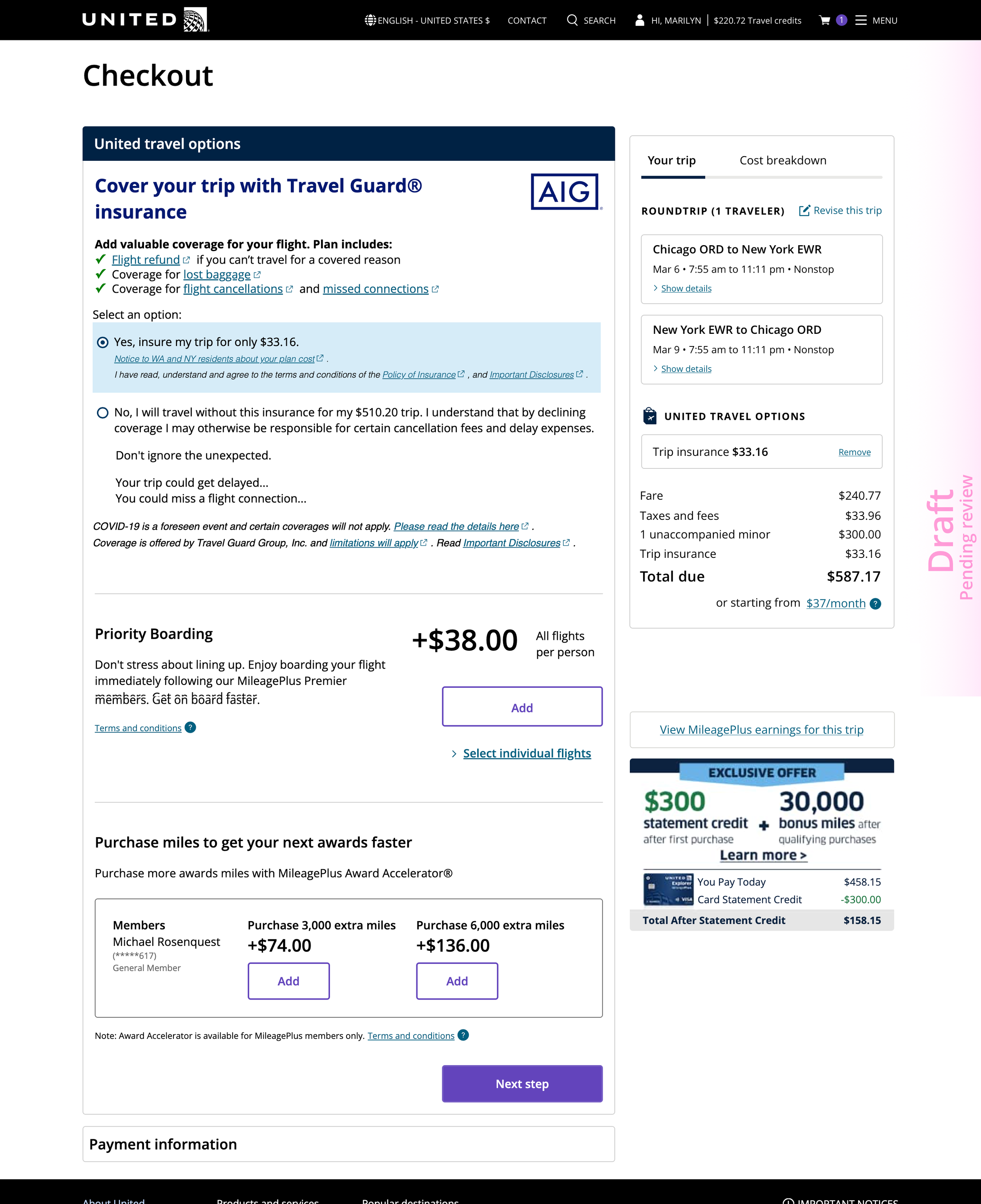 UMNR - Checkout options Page - main flow.png