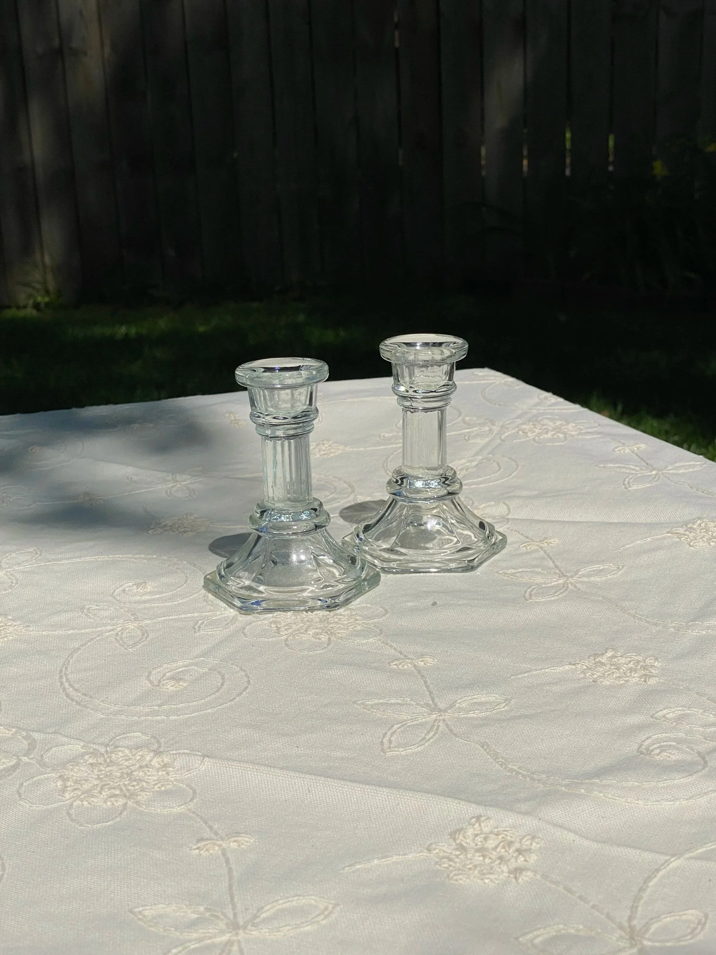 Traditional Glass Candlesticks