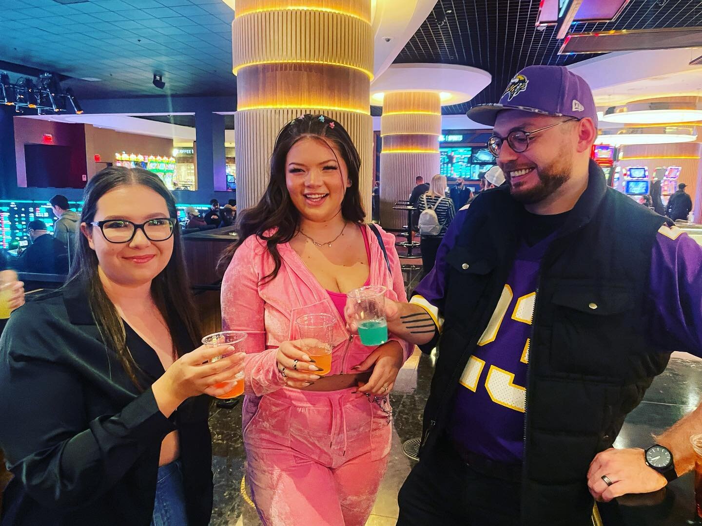 CHEERS to when our friend @lasvegasriggs came to the Downtown Royal Crawl. 🥂 🍺 🍹