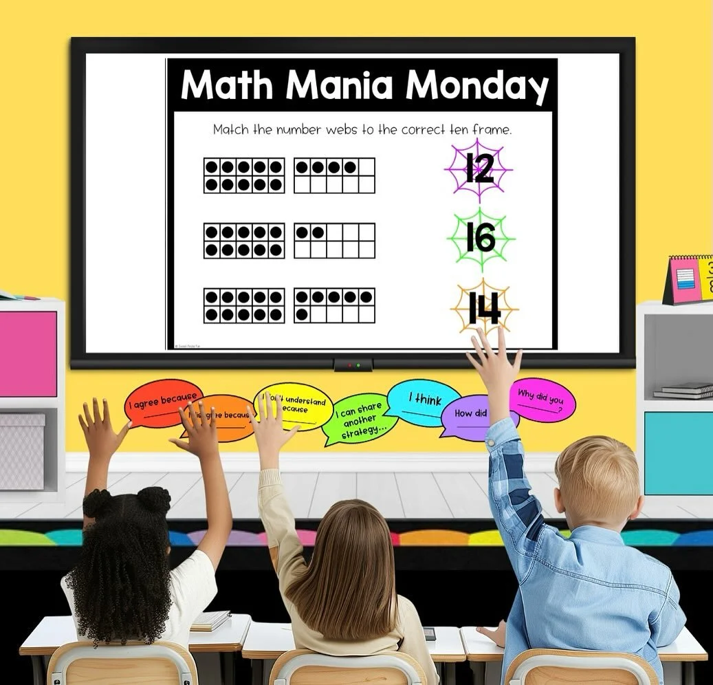 Daily math warm ups are a must-do! These monthly themed warm up slides are done daily and they help to promote critical thinking and strategy sharing! 

The October set is being offered for free for the next few days so that you can try it out. Just 