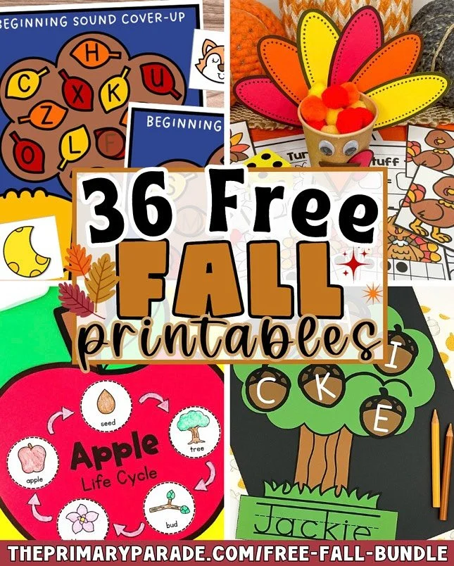 Hurry and download this big Fall Freebie Bundle before October 5th! Comment FALL and I&rsquo;ll send you the link to grab it! 

I&rsquo;ve teamed up with some amazing creators to bring you 36 free fall printable activities for preschool, kindergarten