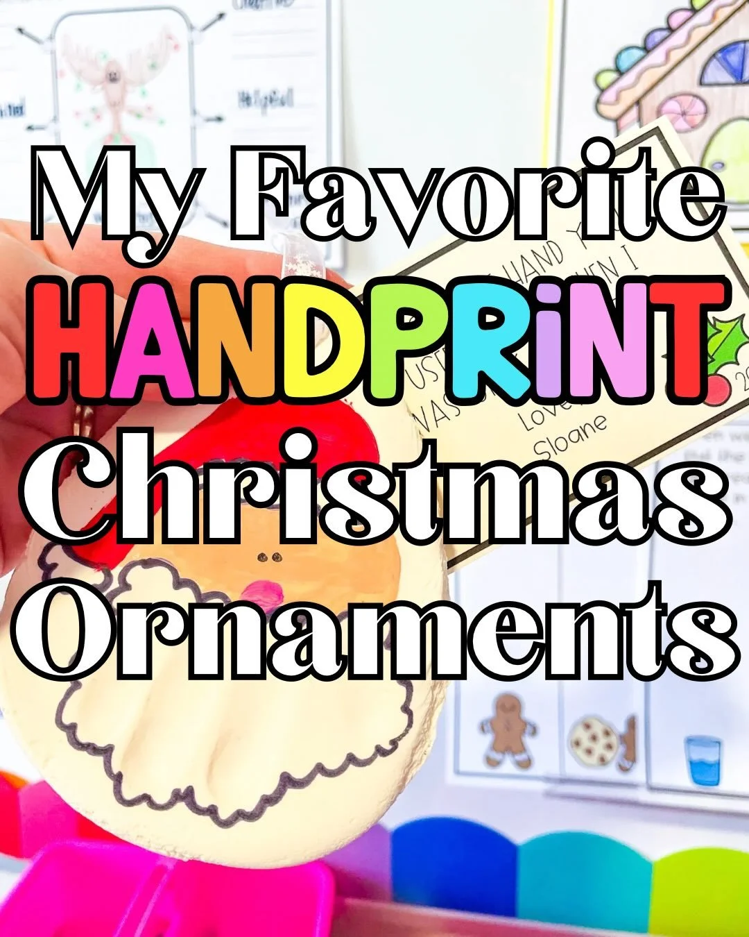 Handprints make the sweetest little parent gifts! Turn them into ornaments or stick a magnet on the back for the fridge! Get the gift tag template by commenting HAND below!

#christmasornament #diyornaments #diychristmas #diychristmasgifts #studentgi