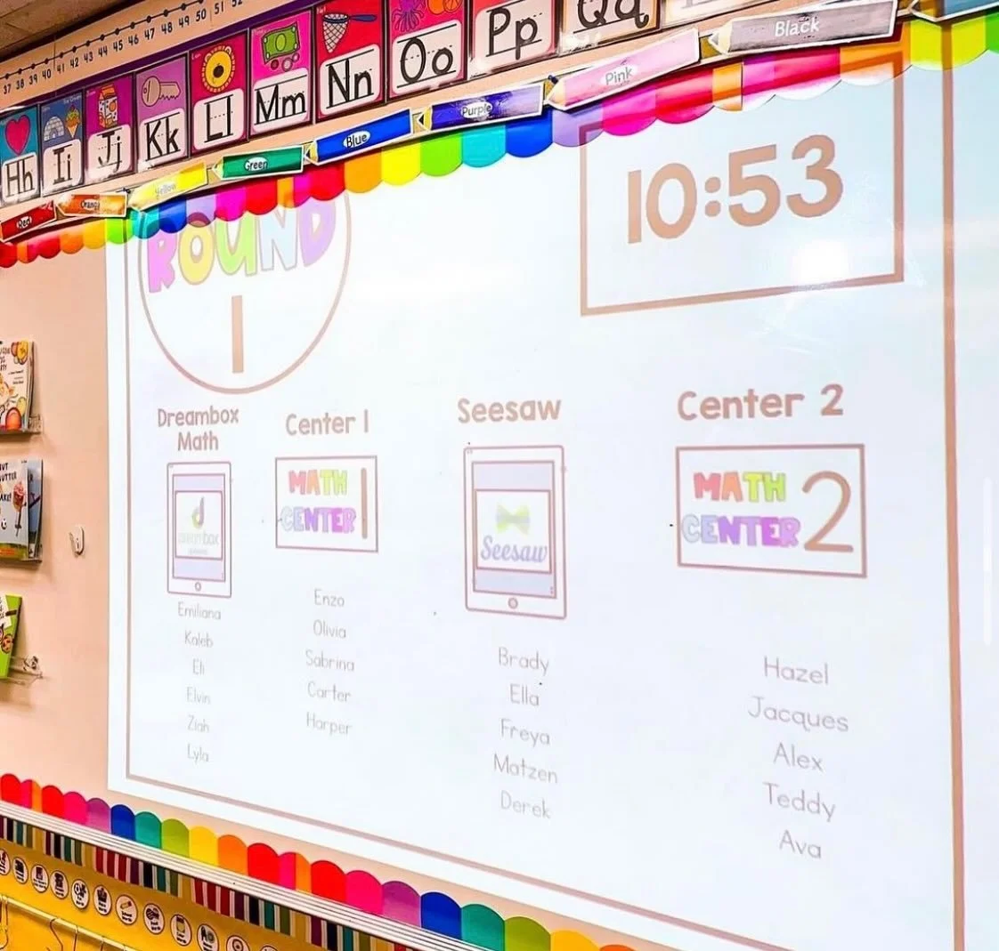 Looking for an easy way to re-vamp (or initially set up) your literacy and math centers when heading back to school this month?! Comment CENTERS and I&rsquo;ll send you all the details!

My literacy and math rotation boards are actually life changing