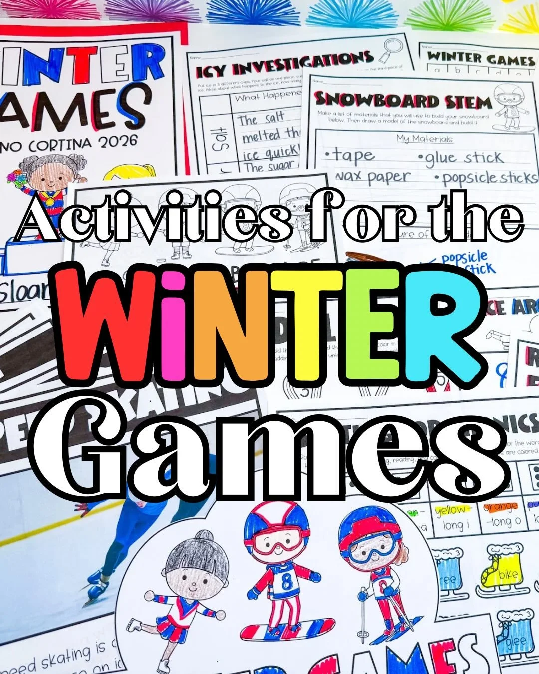 Comment OLYMPICS below for all the fun Winter Games activities for the classroom! 

This fun pack includes math, literacy, science, STEM, and more!