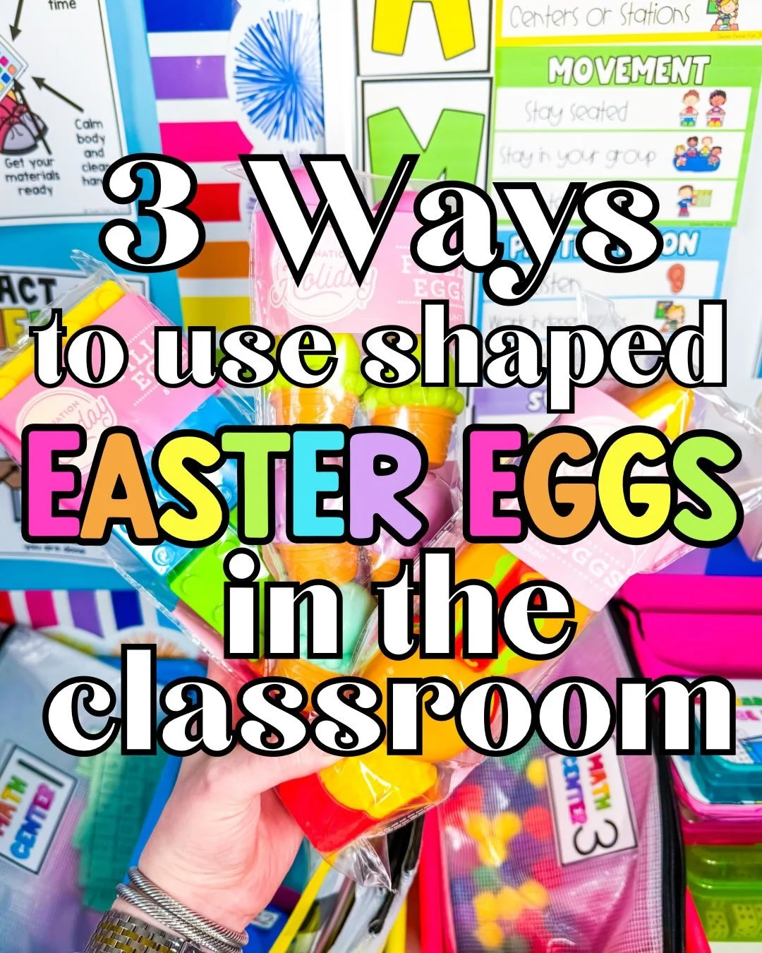 Grab those fun shaped eggs when you see them because they turn so many classroom activities into fun, hands-on activities! 😍

Drop the word EGGS below and I&rsquo;ll send you all the details! 

#eastereggs #easter