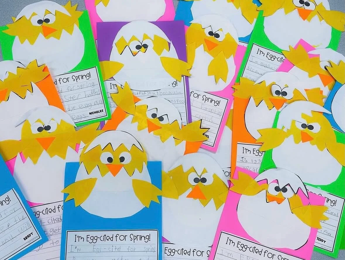 The first day of spring is on Friday and I&rsquo;m sooo egg-cited! Drop a 🐣 emoji below to get this cutie craftivity sent to you! 

This cutie craftivity comes with 3 different writing responses and it makes the cutest bulletin board display!