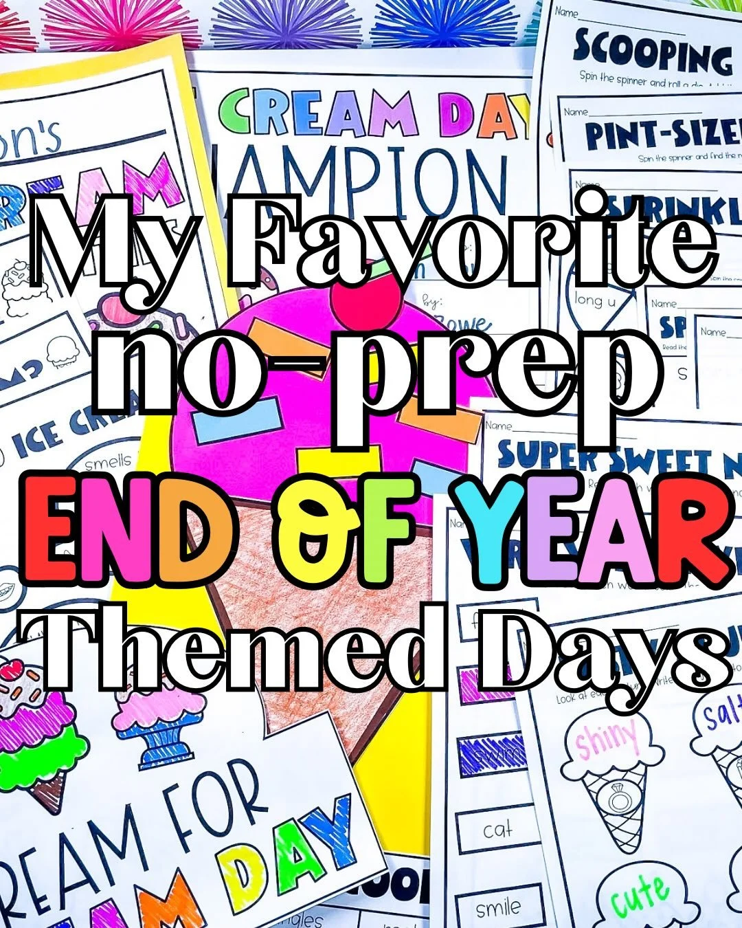 My fave themed days that are sooo fun and sooo easy to manage! Lots of math, phonics, grammar, writing &amp; science in these packs! Grab them on SALE today by commenting FUN below! 🌟🌟🌟