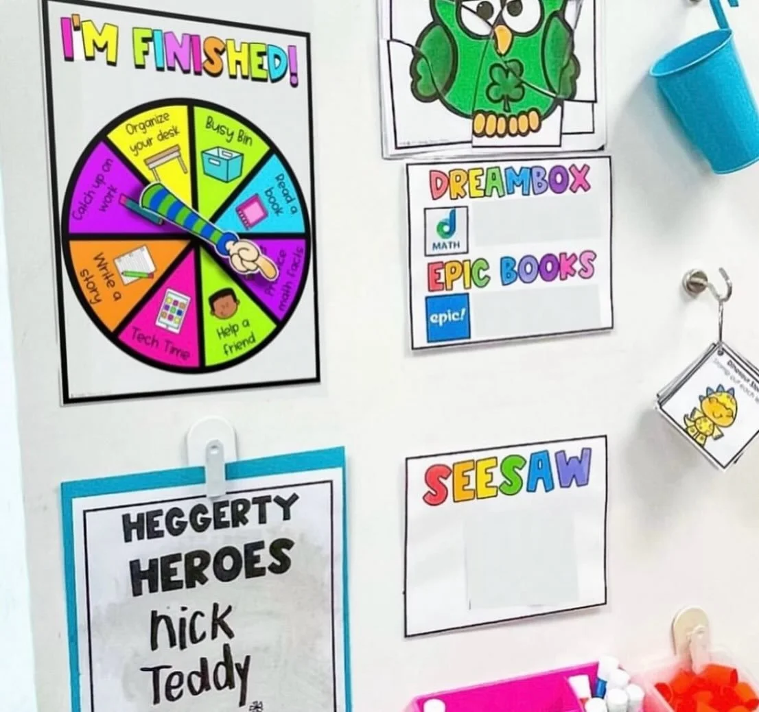 Comment FAST for all the details! If your students are always asking you what they should do when they&rsquo;re finished with their assigned tasks, then this fast finishers spinner is for you!

Grab a magnetic board spinner from Amazon (linked in my 