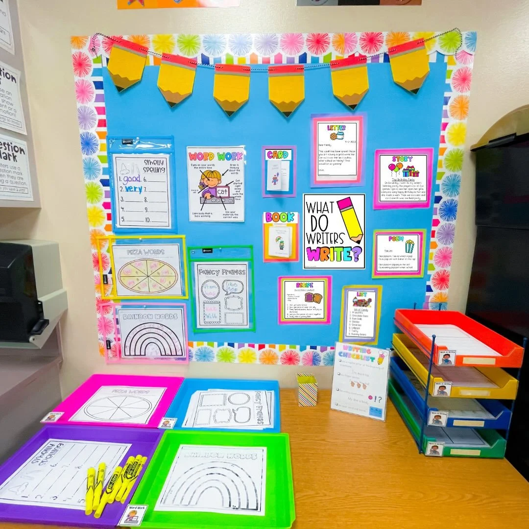Everything inside my writing center bundle is on major sale for the next 48 hours! Comment WRITING to see everything in detail! 

I love having a writing station filled with:
✏️different writing examples
✏️grab and go word lists (picture dictionaries