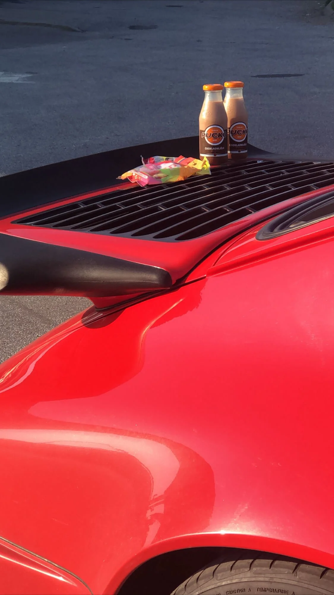  Färdkost på semesterresa. Man behöver inte vara ett pucko för att uppskatta att alltid ha fikabordet med sig. Foto:  Esther Lund . 