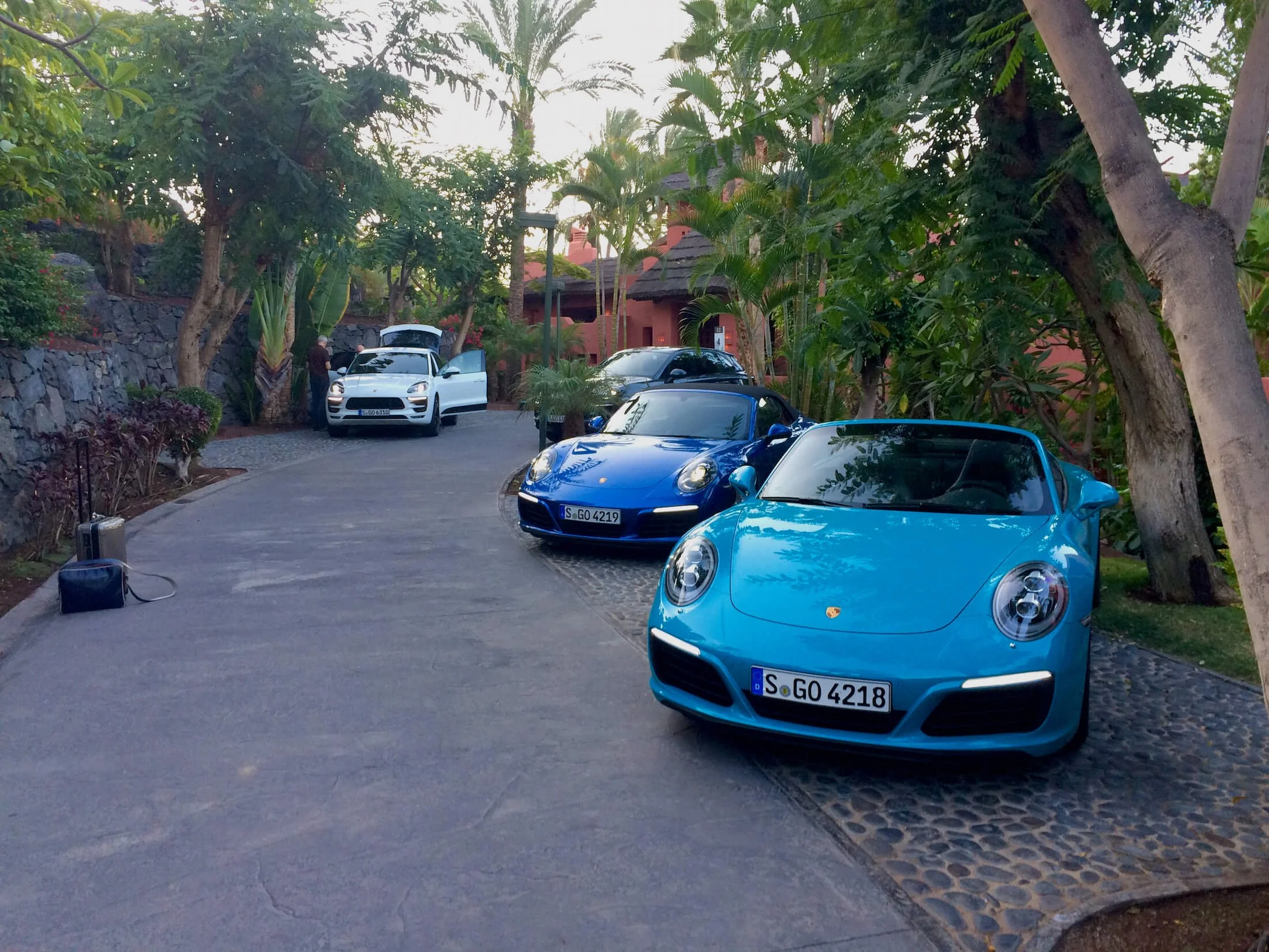  Från presskörningen av uppdaterade   Porsche 991   Carrera/Carrera S   med treliters turbomotor på Teneriffa (2015). Foto: Eric Lund. 