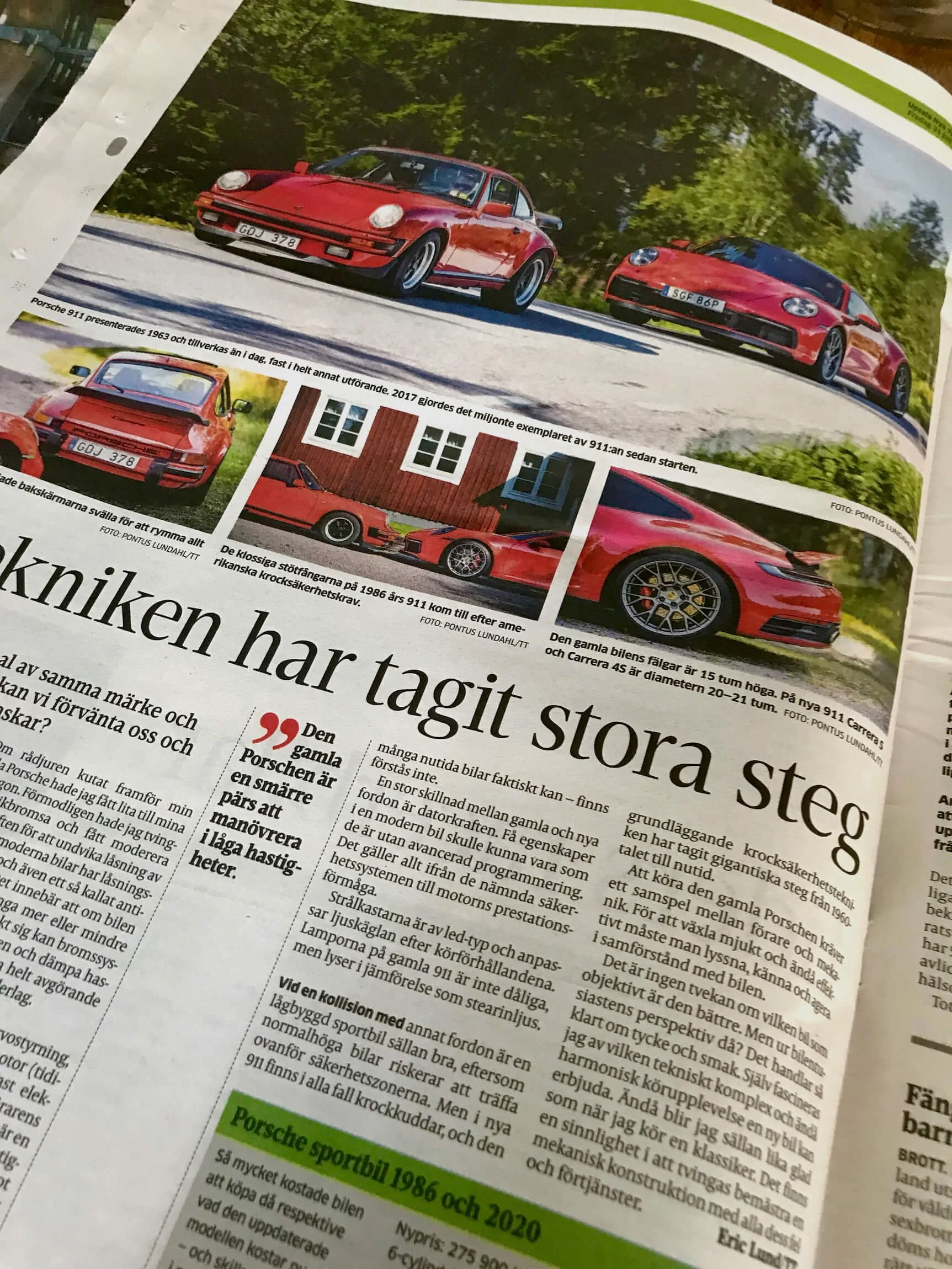 När dagstidningsläsarna möttes av två 911: en ny och en gammal