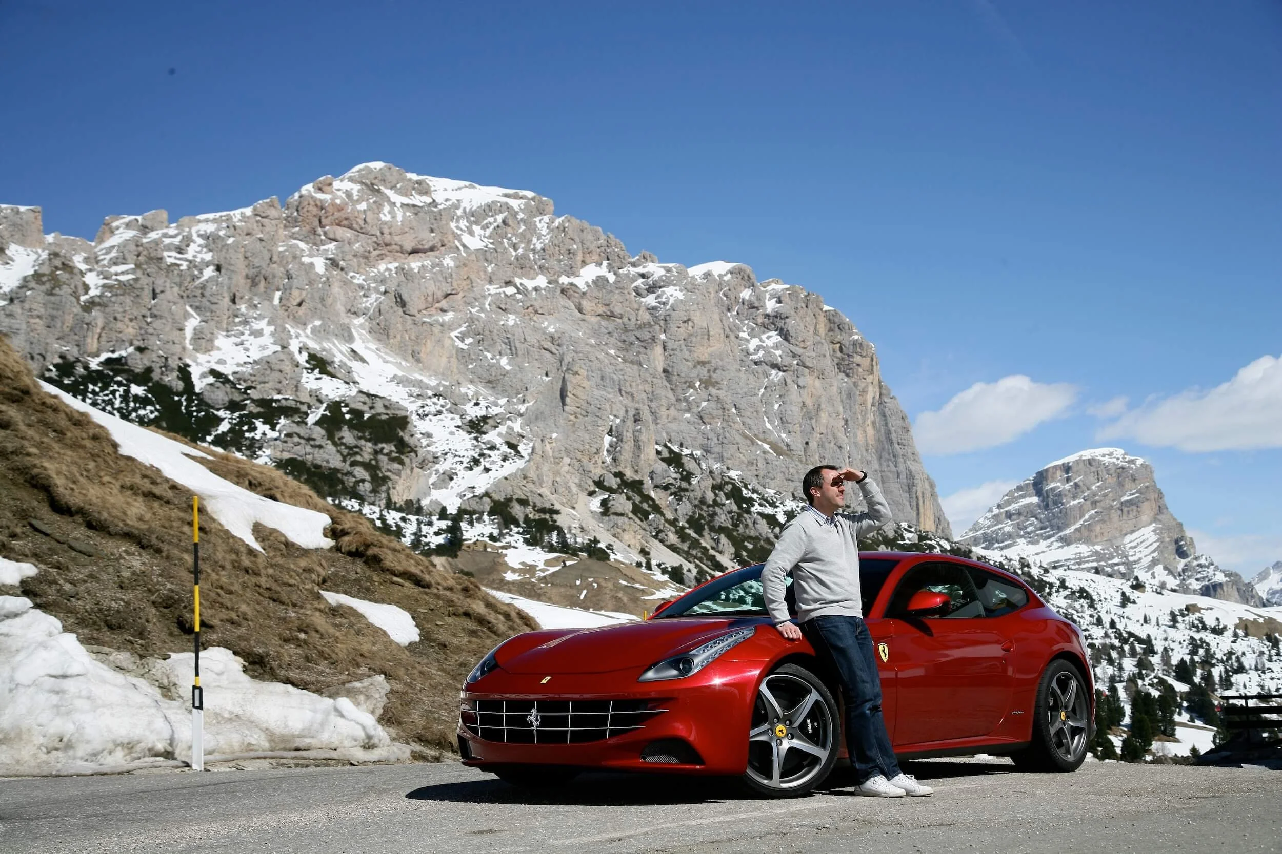 Provkörning Ferrari FF – där skidliften tar slut