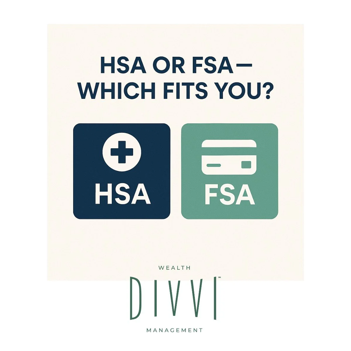 HSA or FSA &mdash; Which Fits You?

Your benefits can be powerful tools for long-term planning 💡

🏥 HSA: tax-deductible, grows tax-free, flexible for future health costs
💳 FSA: use-it-or-lose-it, but great for short-term care expenses

Both can bo