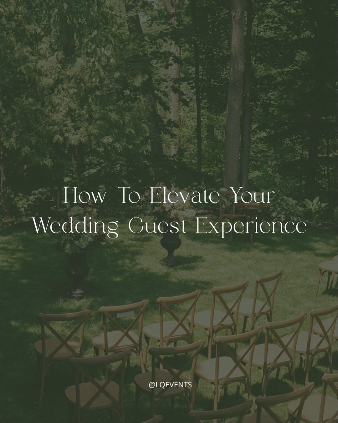 #lqweddingtips 3/10: Your guests might not remember every detail of your day, but they will remember how your wedding made them feel. 

When planning your wedding, think beyond aesthetics and find ways to create moments of connection and comfort. 

W