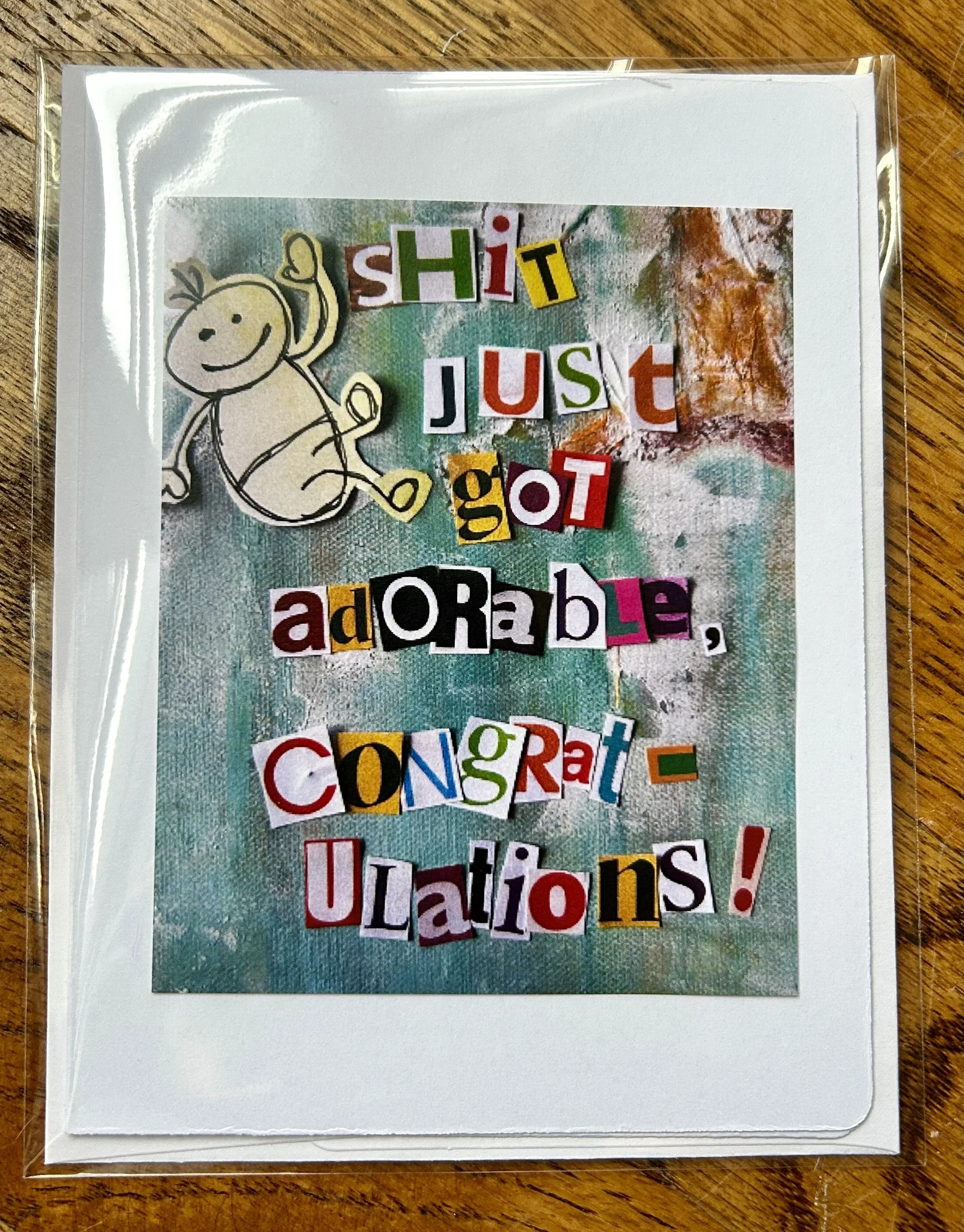 Shit Just Got Adorable Greeting Card