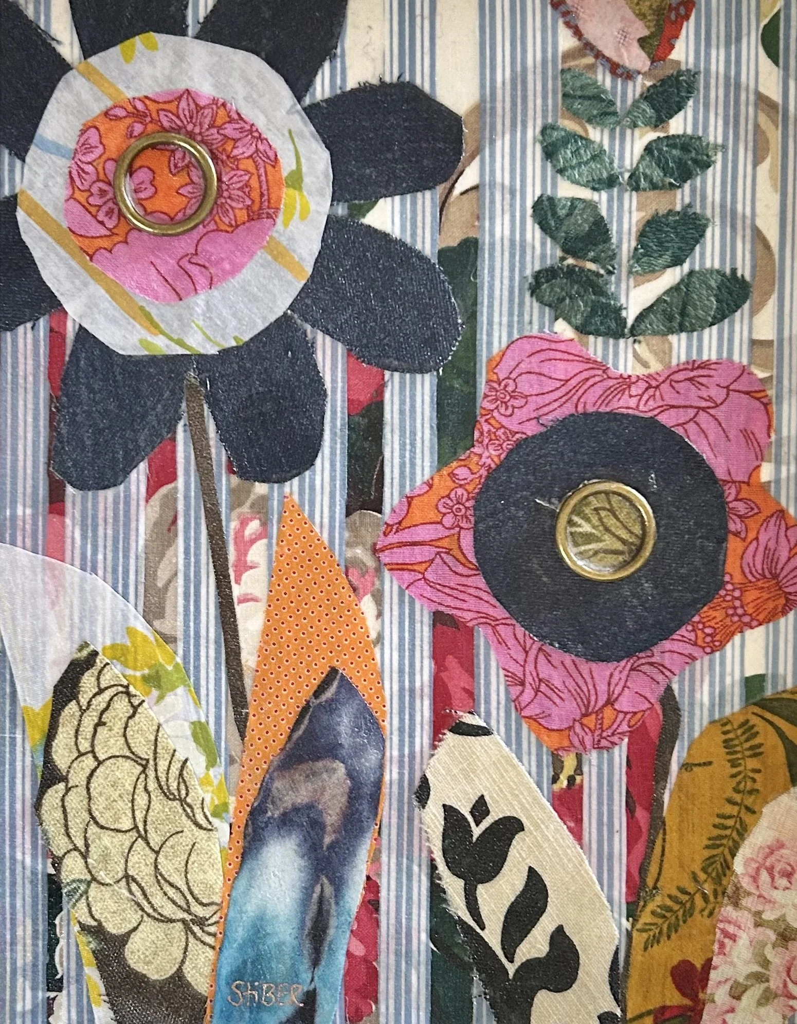 Floral Fabric Collage No. 3