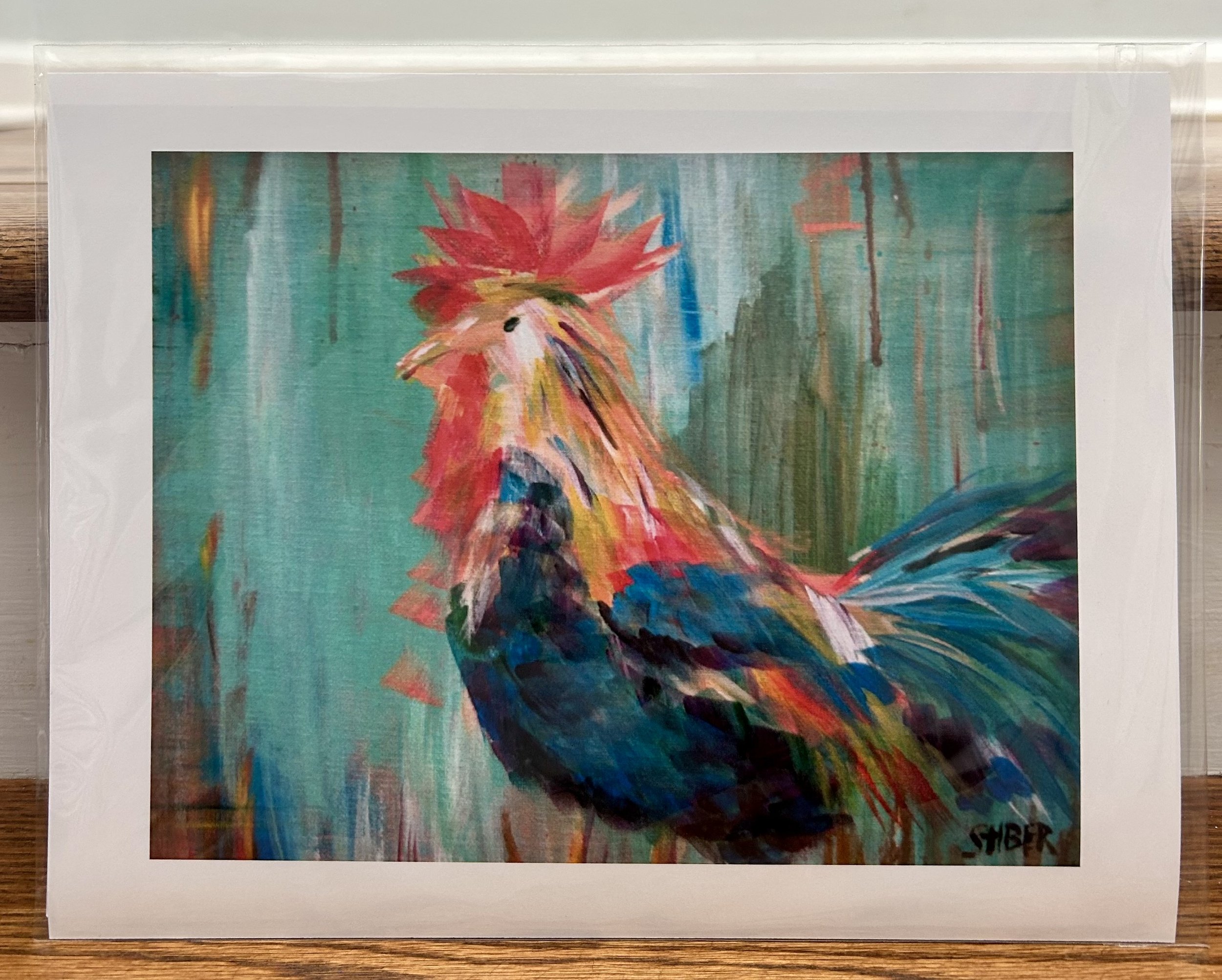 Funky Rooster Art Print
