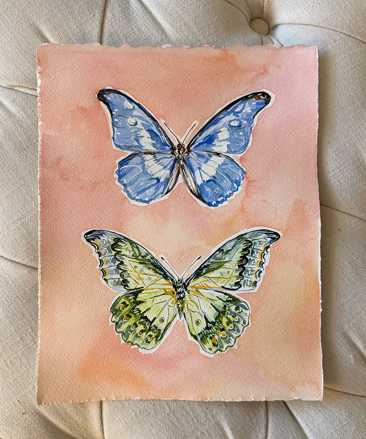 Two Butterflies on Peach