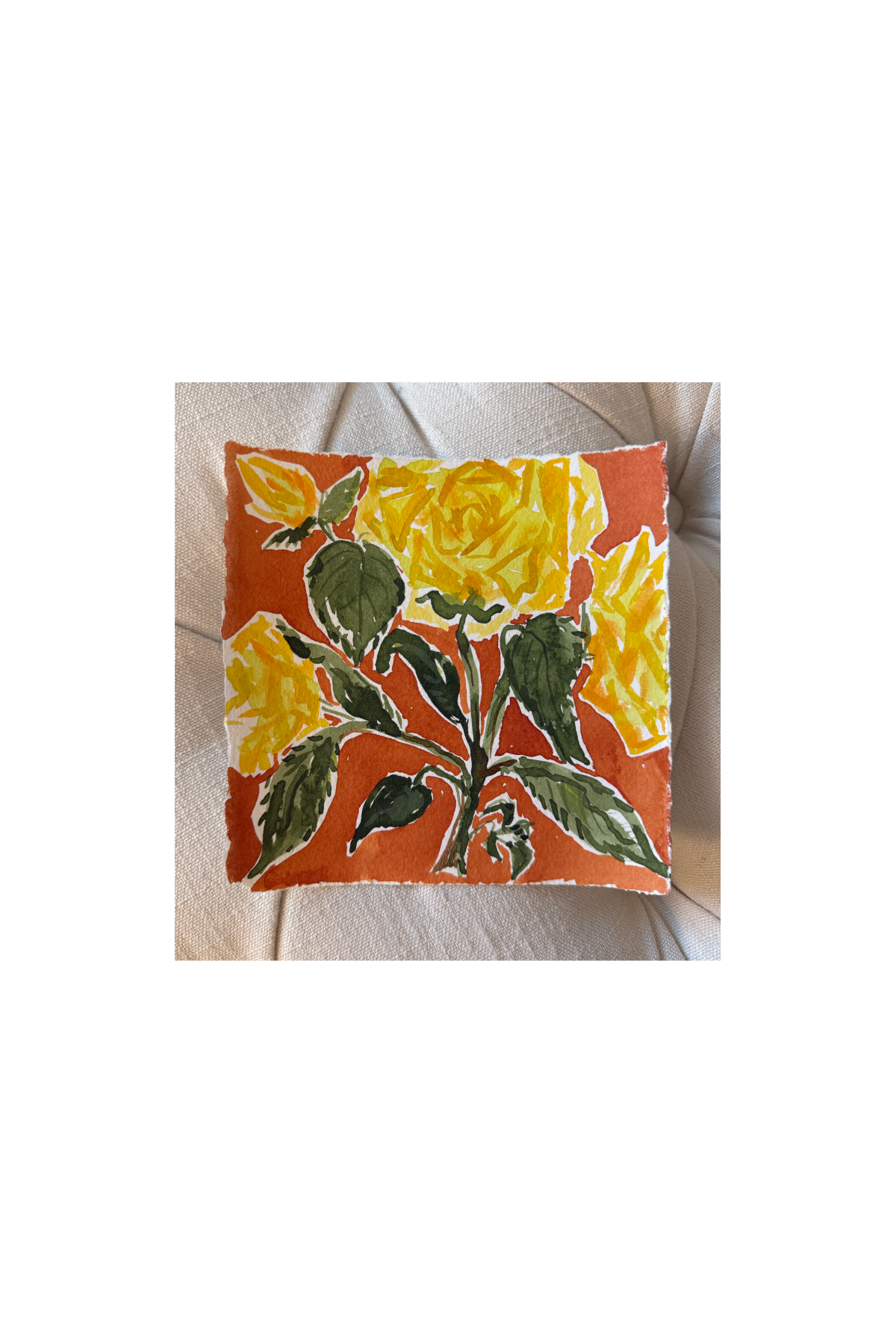 Orange Floral I