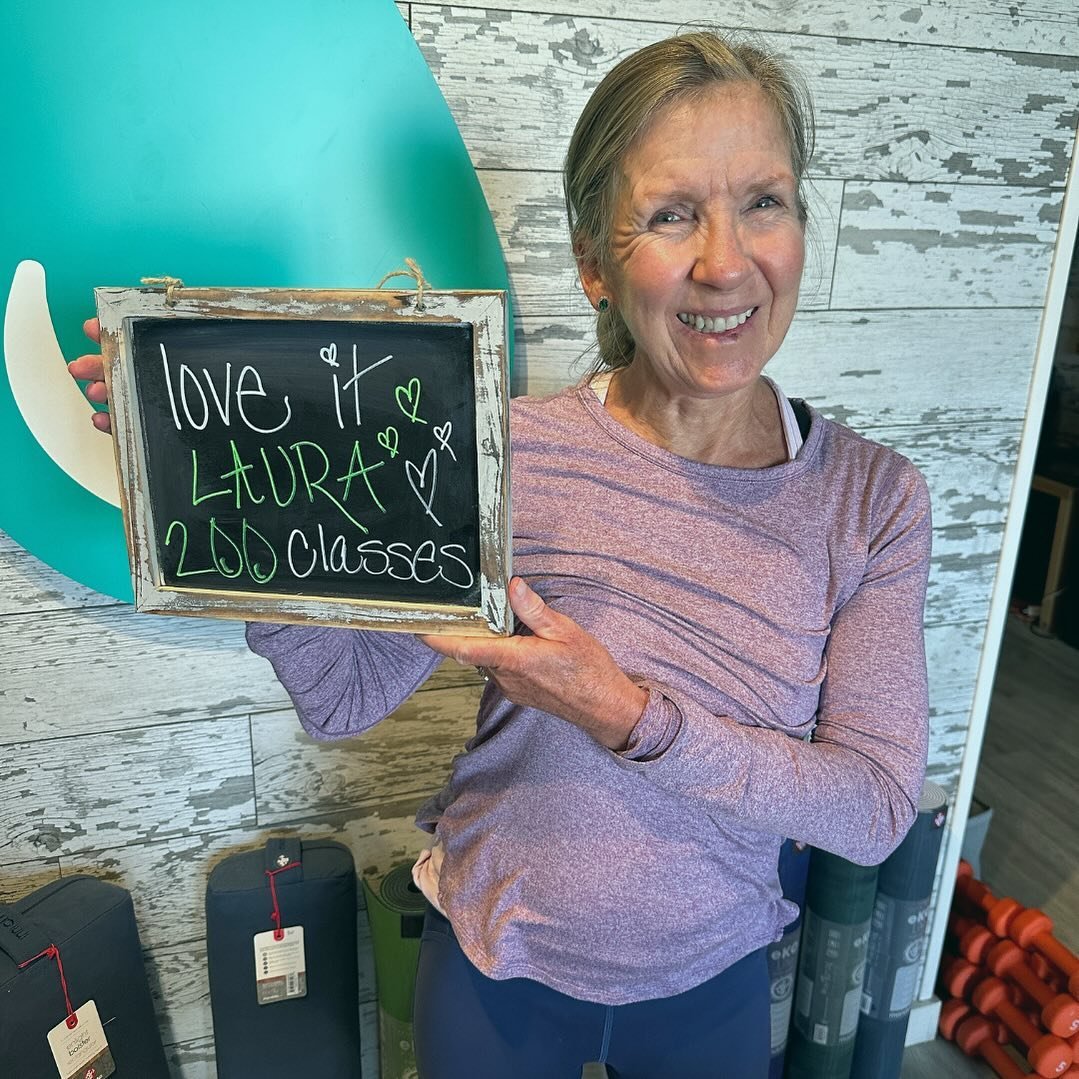 laura we absolutely love this, your 2nd milestone at TDS. you have crushed the last 200 classes + there&rsquo;s no end in sight for you. you realize the importance of self care + make time for yourself on your mat, despite your busy life. we know you