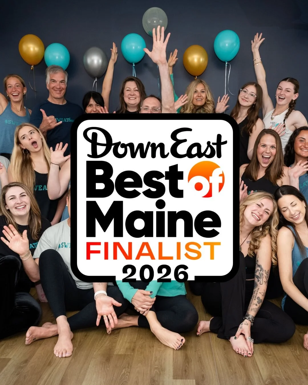 apparently sweating, recovering + feeling amazing is officially award worthy.

the daily sweat is a finalist in the best of maine contest + we need our incredible community to help push us to the top. if you&rsquo;ve ever walked out feeling lighter, 