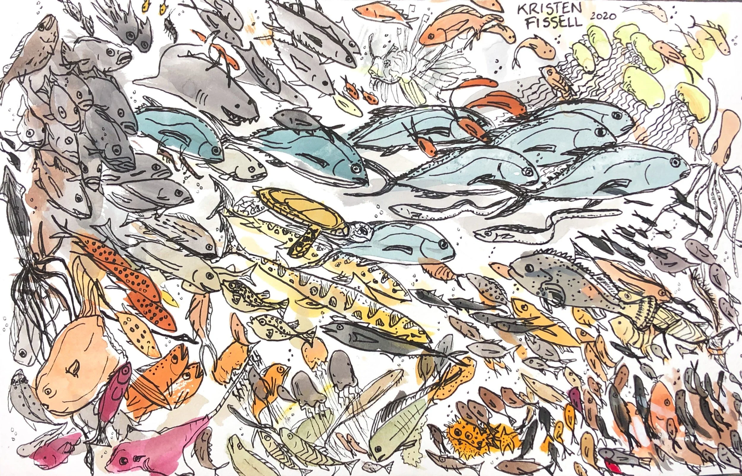 Paint Swatch Fish Scene 1