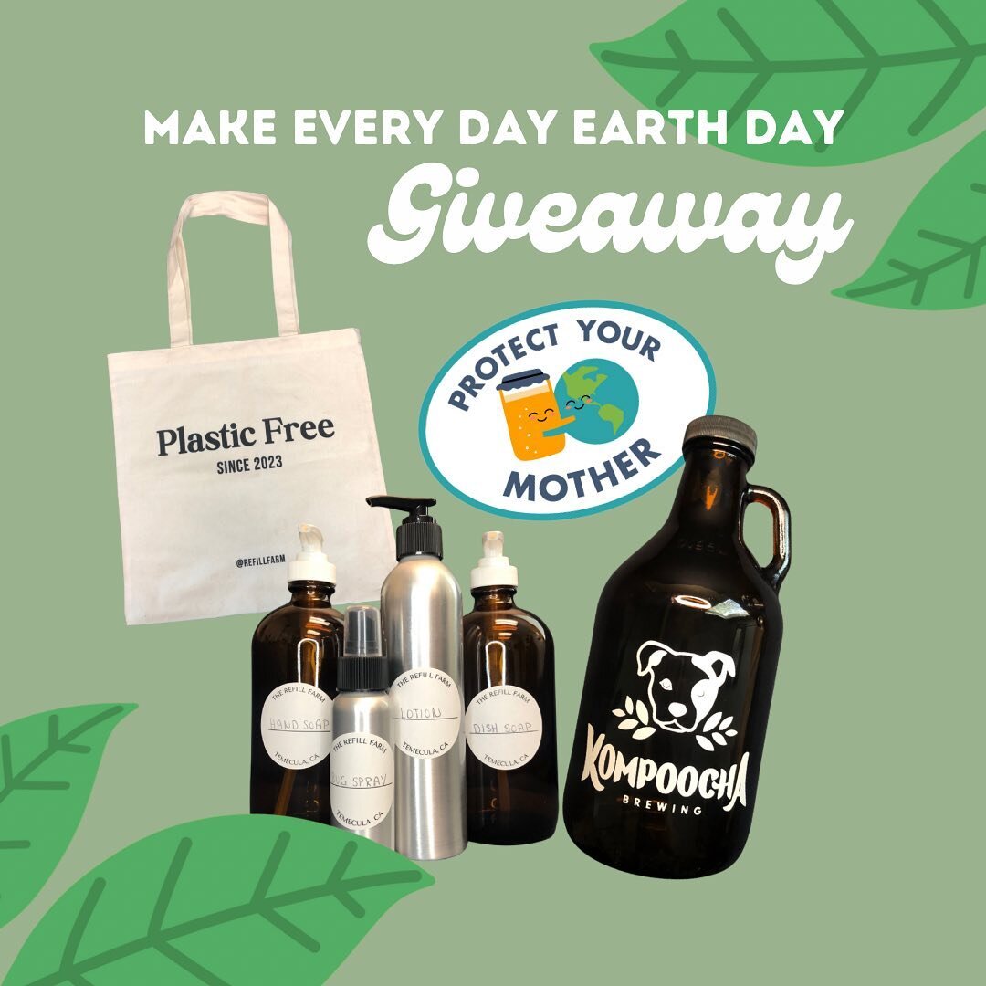 🌿 GIVEAWAY 🌿

Earth Day has come and gone but we&rsquo;re partnering with @refillfarm, Temecula&rsquo;s pop-up refill shop, to remind you that Earth friendly practices are easy to implement in your everyday life. . . not just on Earth Day! 🤍

This