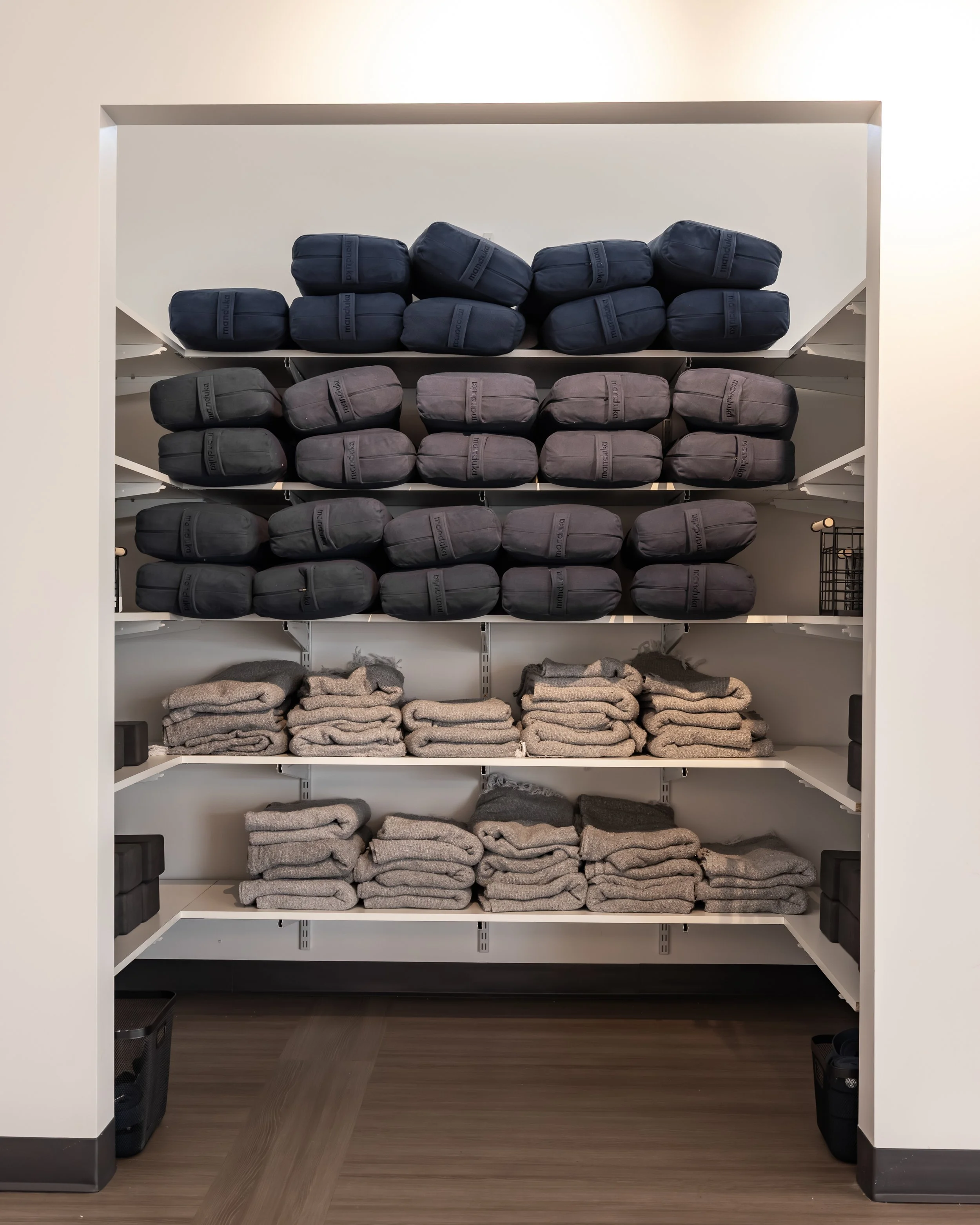 Yoga Props including blankets, bolsters, straps and blocks