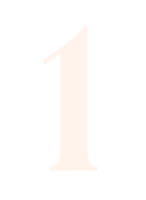 Large red number one on a light pink background.