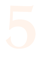 Large red number five on a light background.