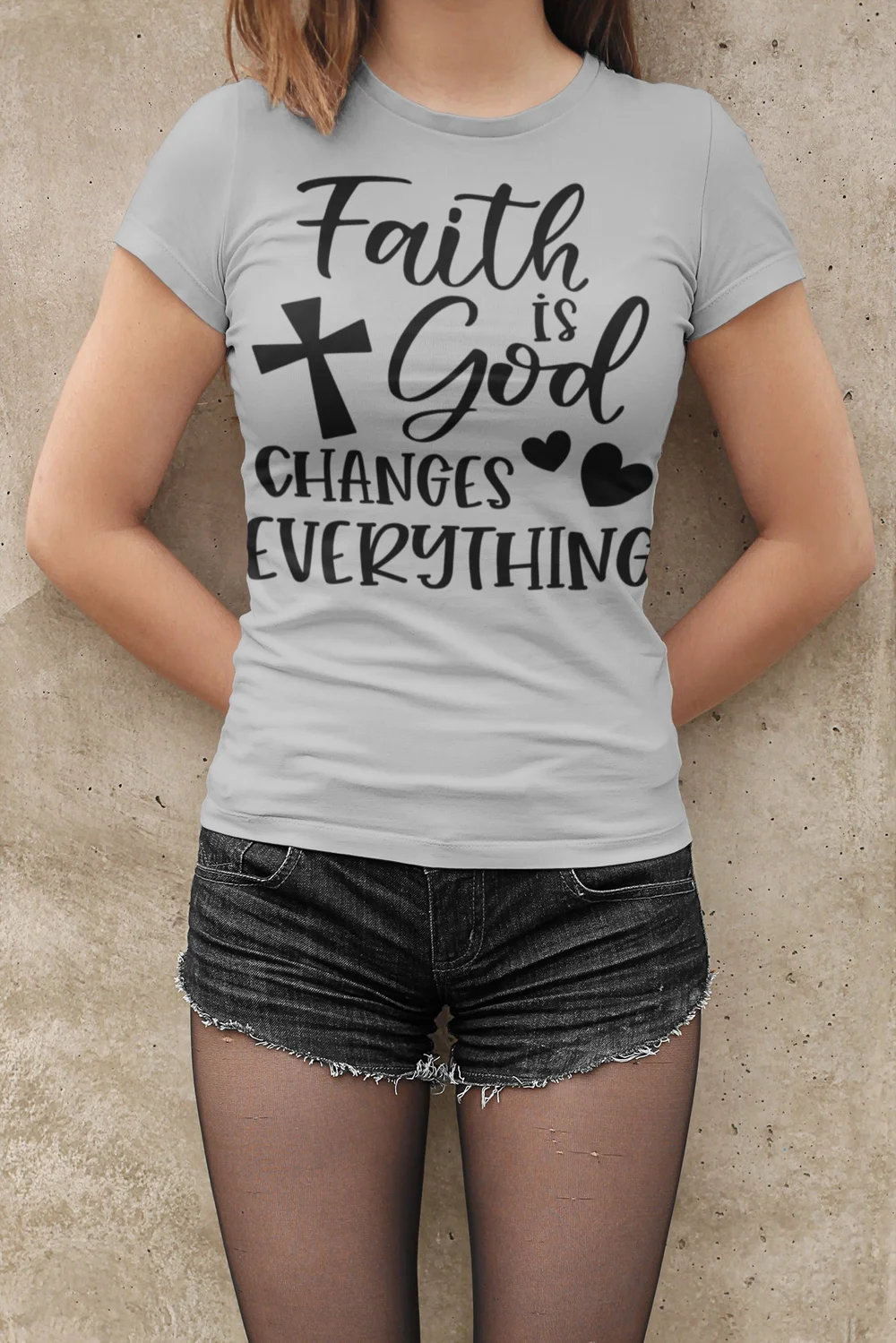T-Shirts - Faith - Christian - Faith in GOD - Changes - White - Unisex - Pink - Gray — J-MAC'S SILKSCREEN DESIGNS
